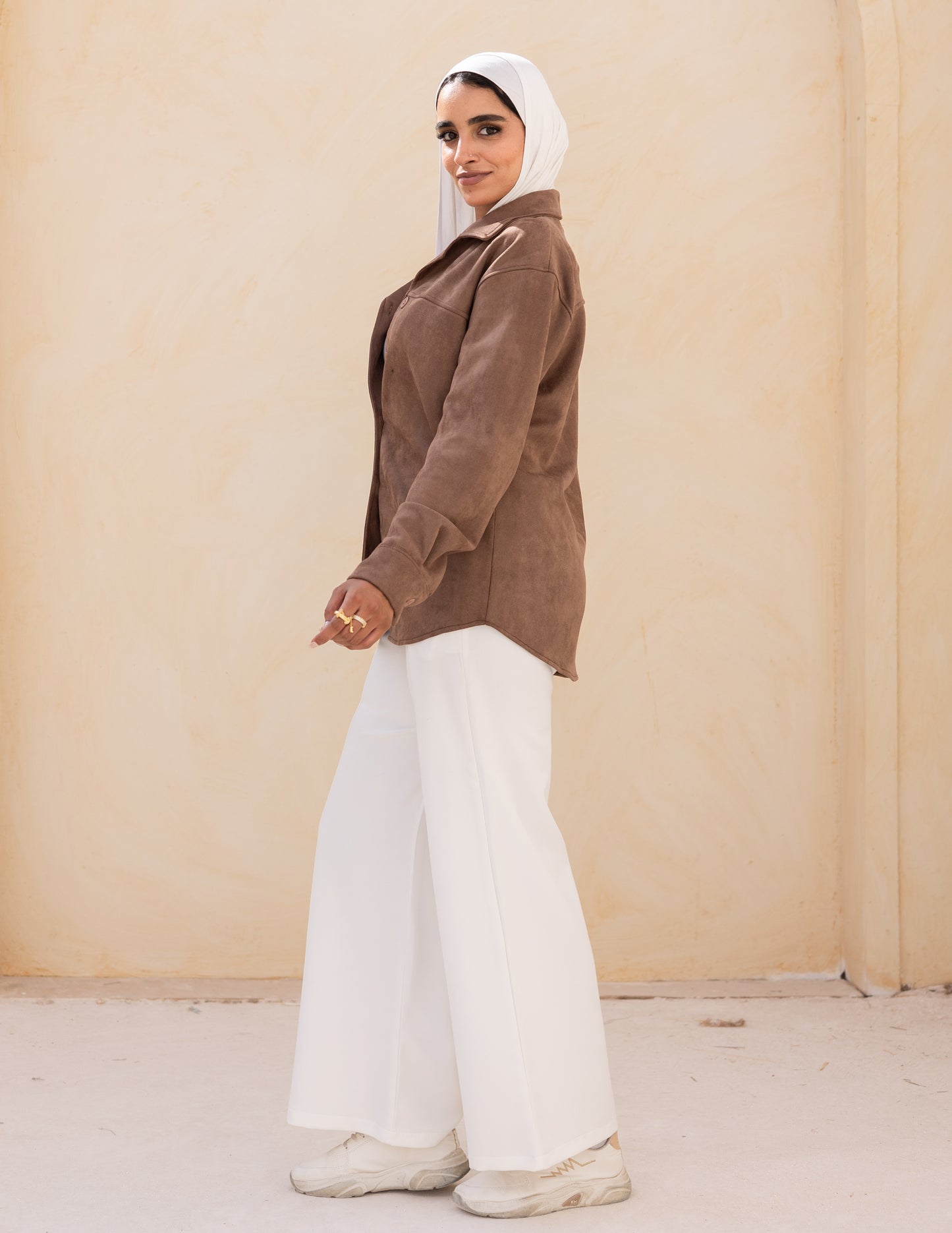 Suede Shirt — Café