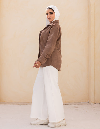 Suede Shirt — Café