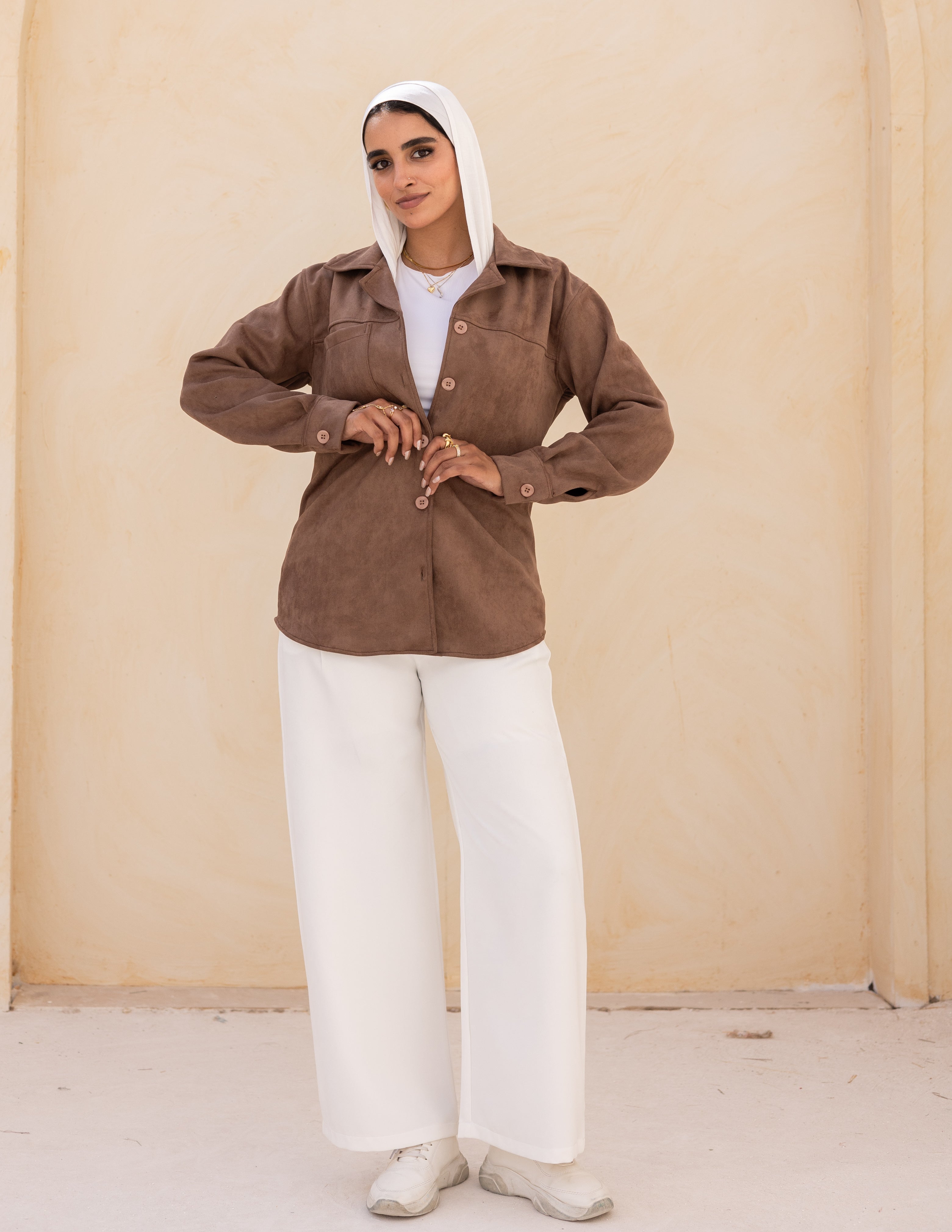 Suede Shirt — Café