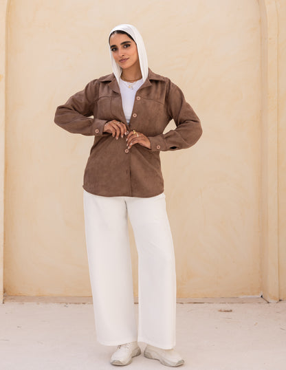 Suede Shirt — Café