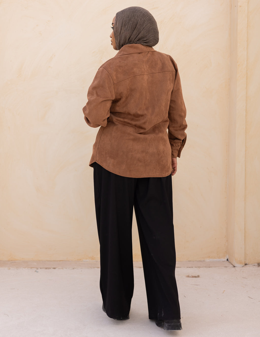 Suede Shirt — Cocoa Brown