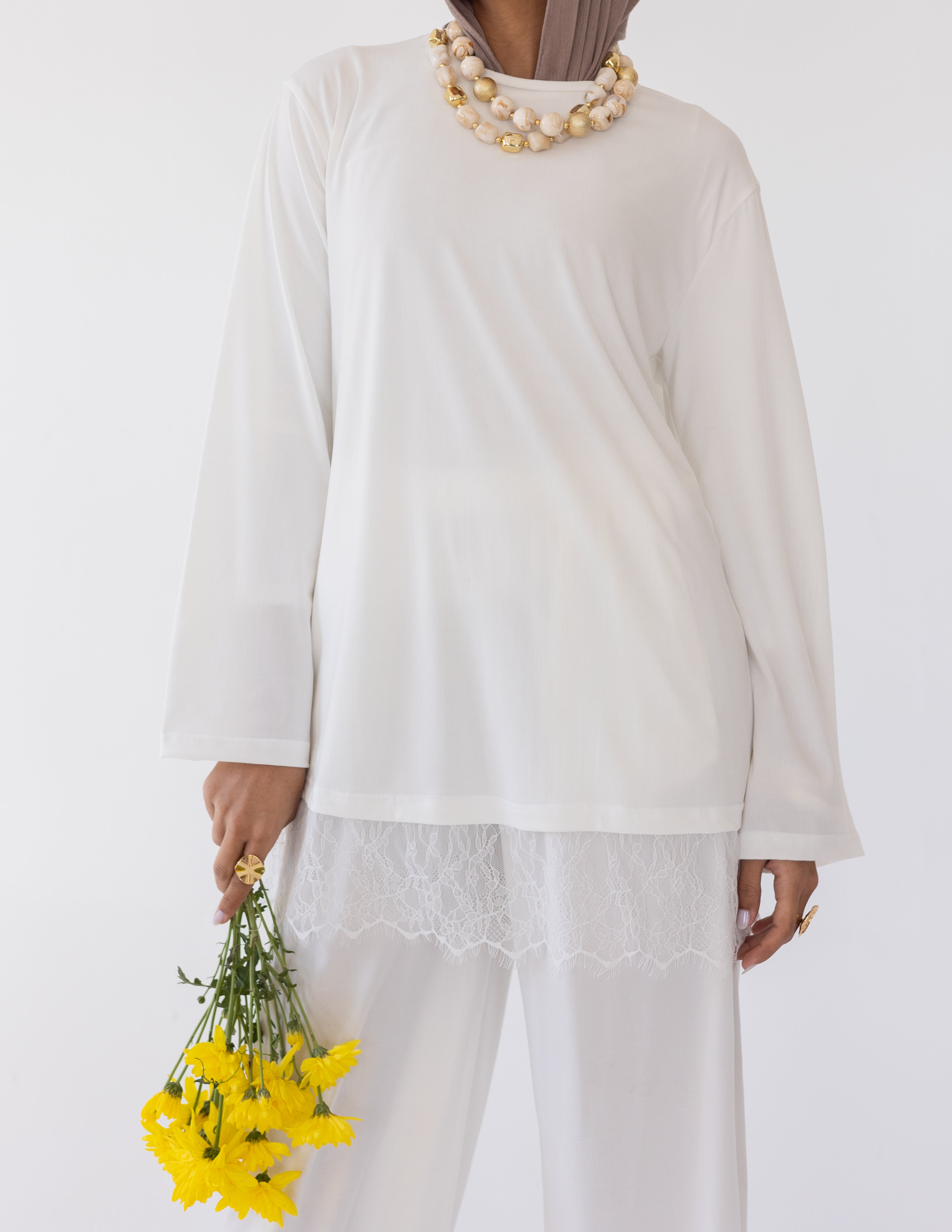 Wrapped In Lace Set — White