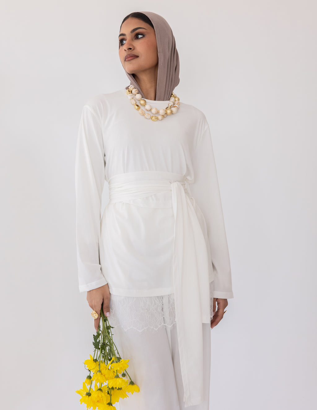 Wrapped In Lace Set — White