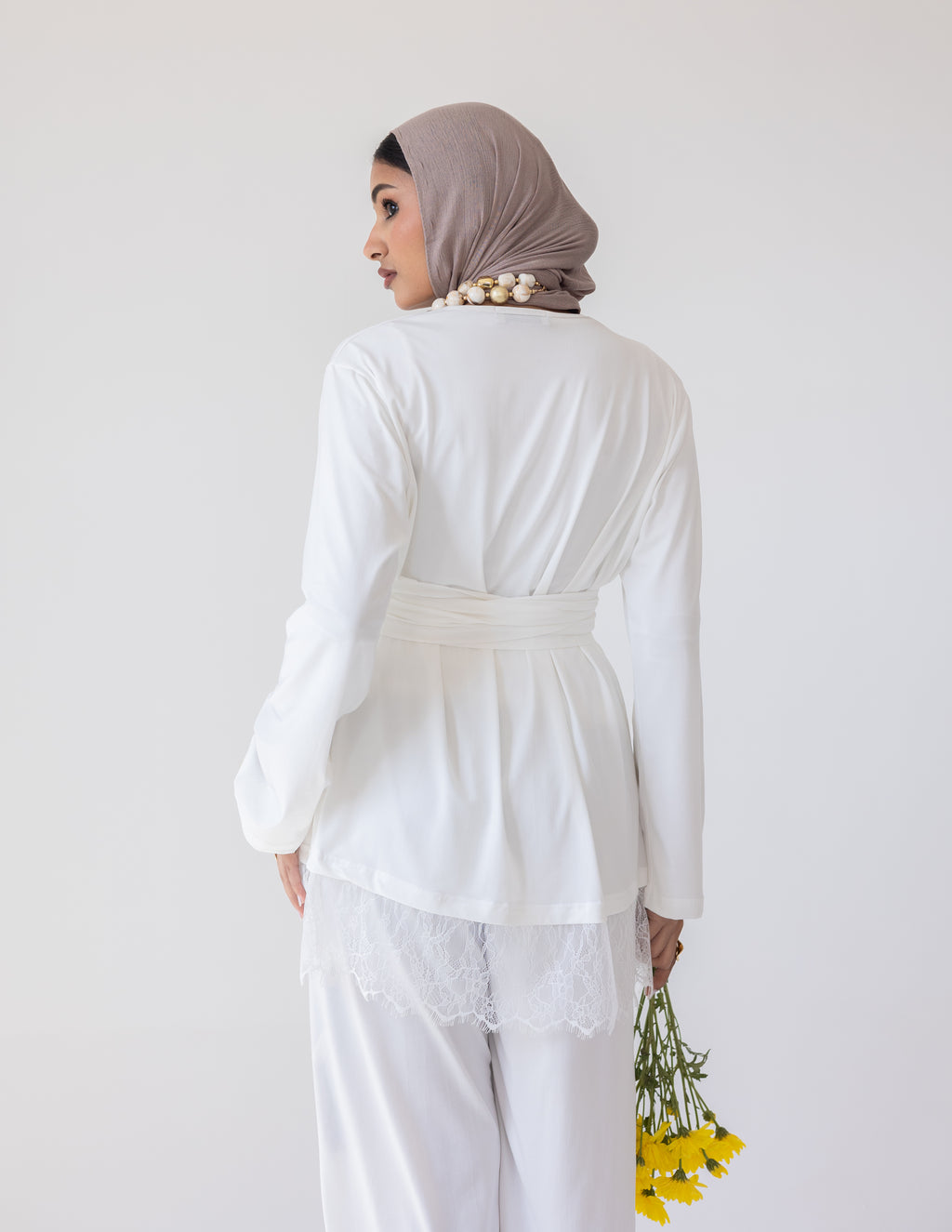 Wrapped In Lace Set — White