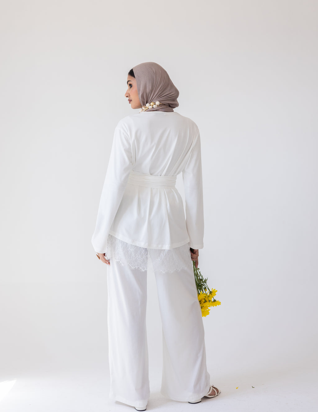 Wrapped In Lace Set — White