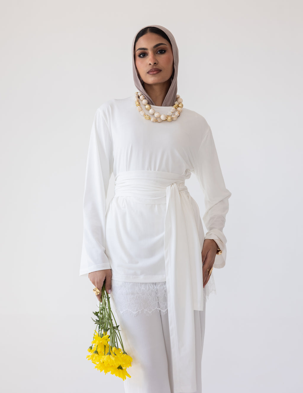 Wrapped In Lace Set — White