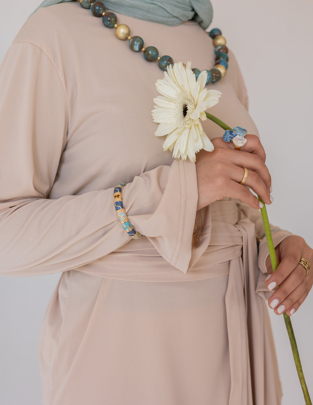 Wrapped In Lace Set — Beige