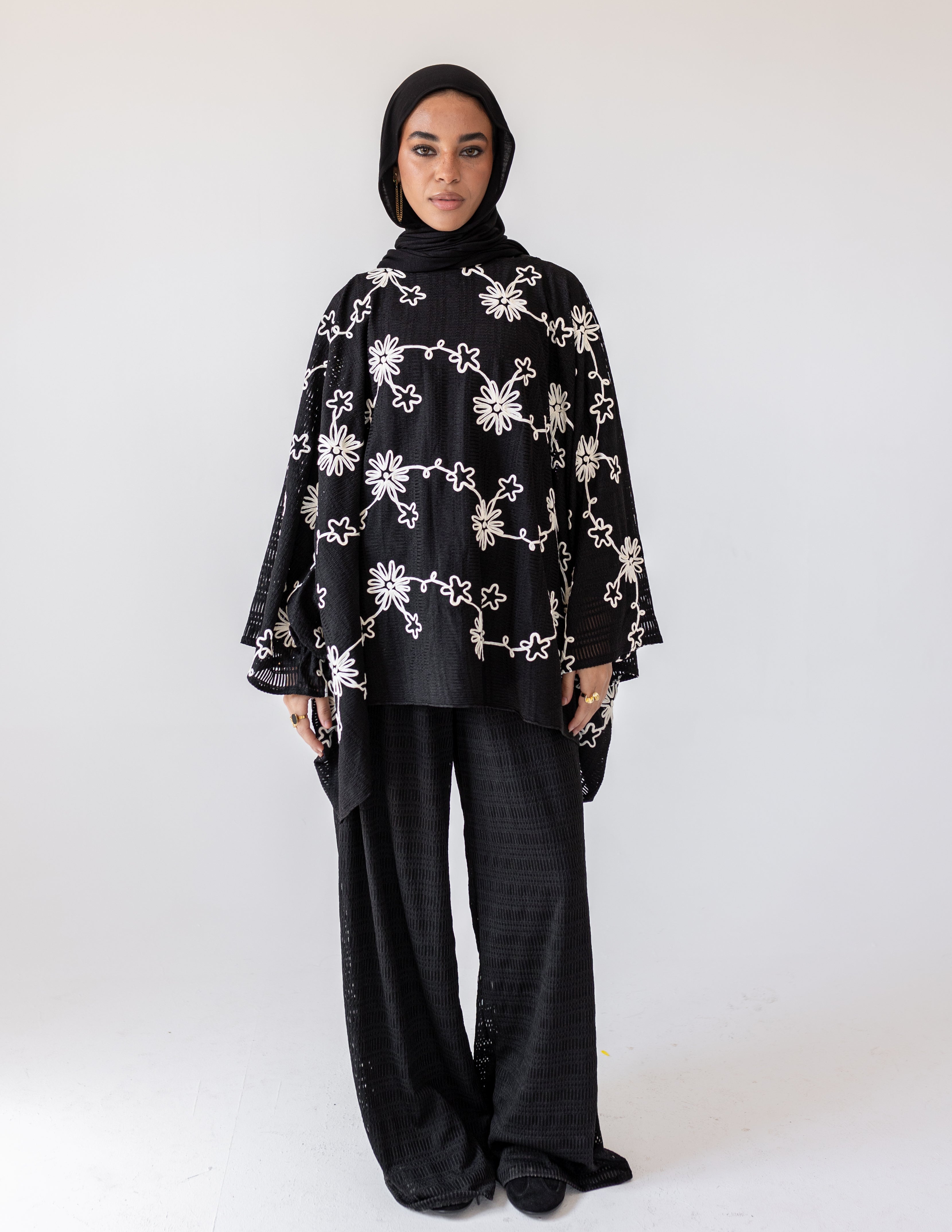 Bloom Tricot Set — Black