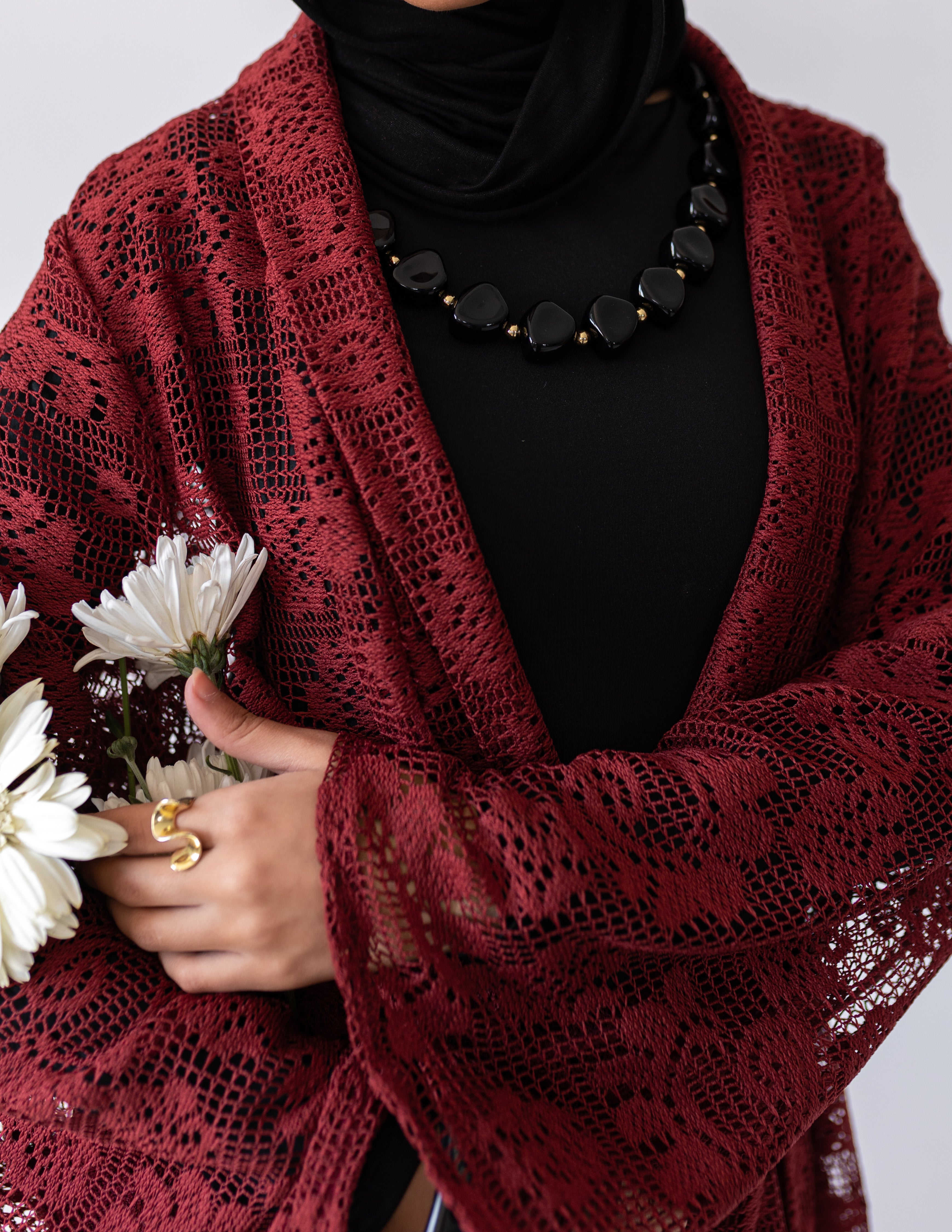 Sunveil Lace Set — Burgundy
