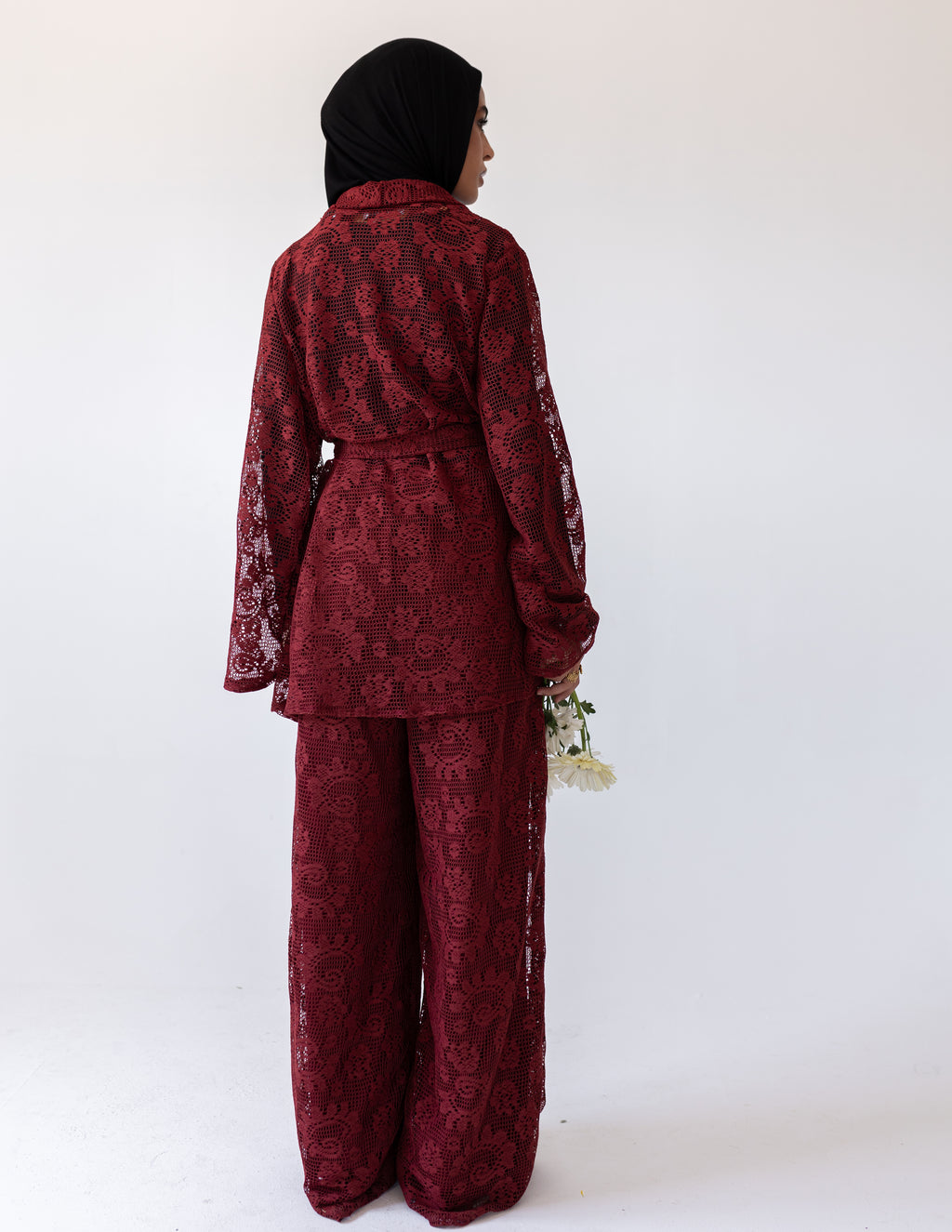 Sunveil Lace Set — Burgundy