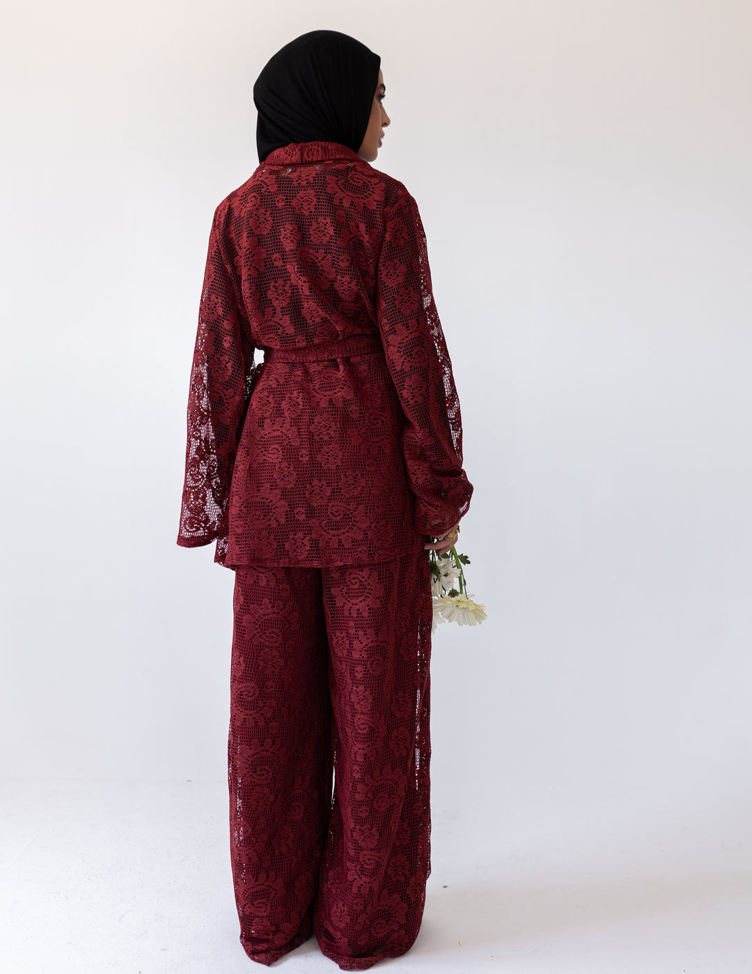 Sunveil Lace Set — Burgundy