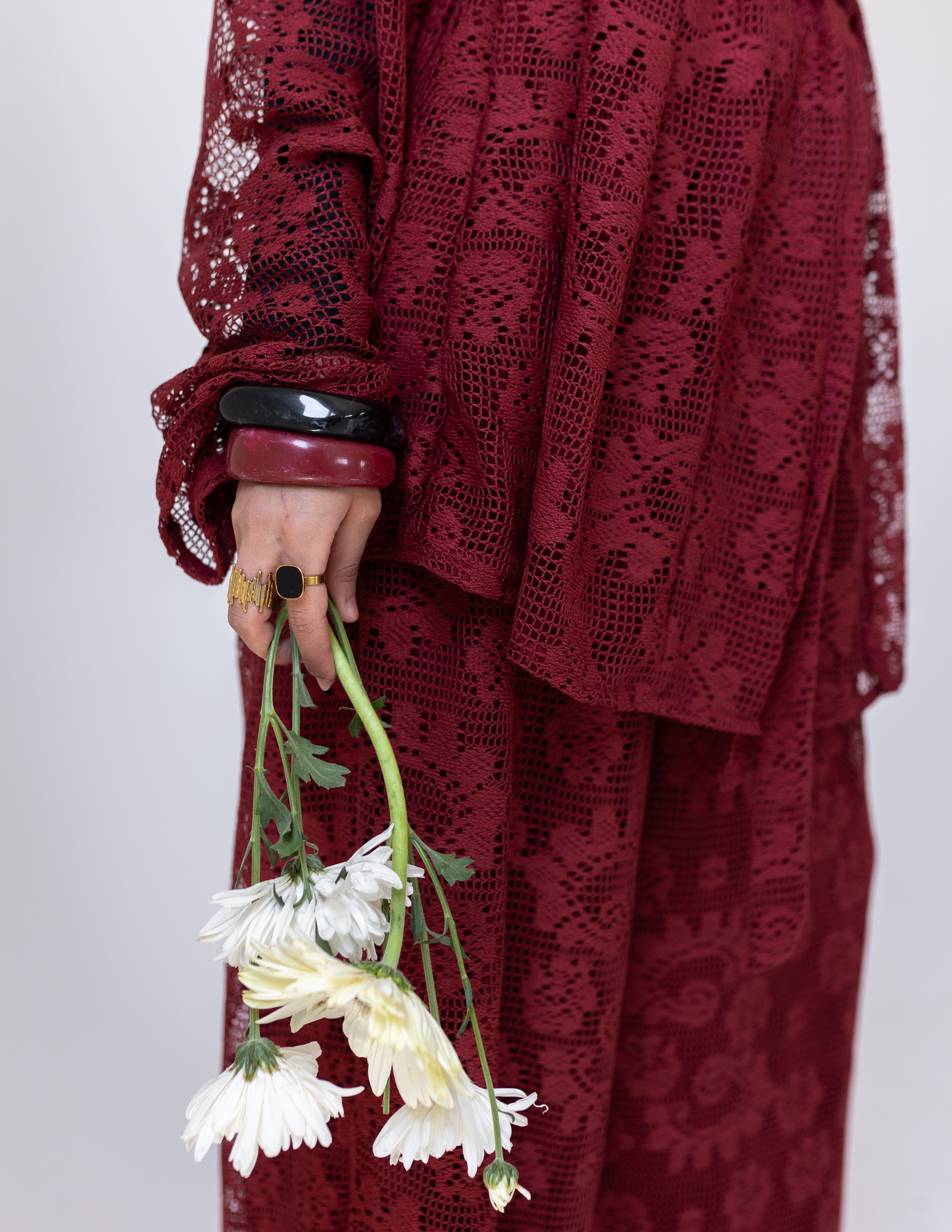Sunveil Lace Set — Burgundy