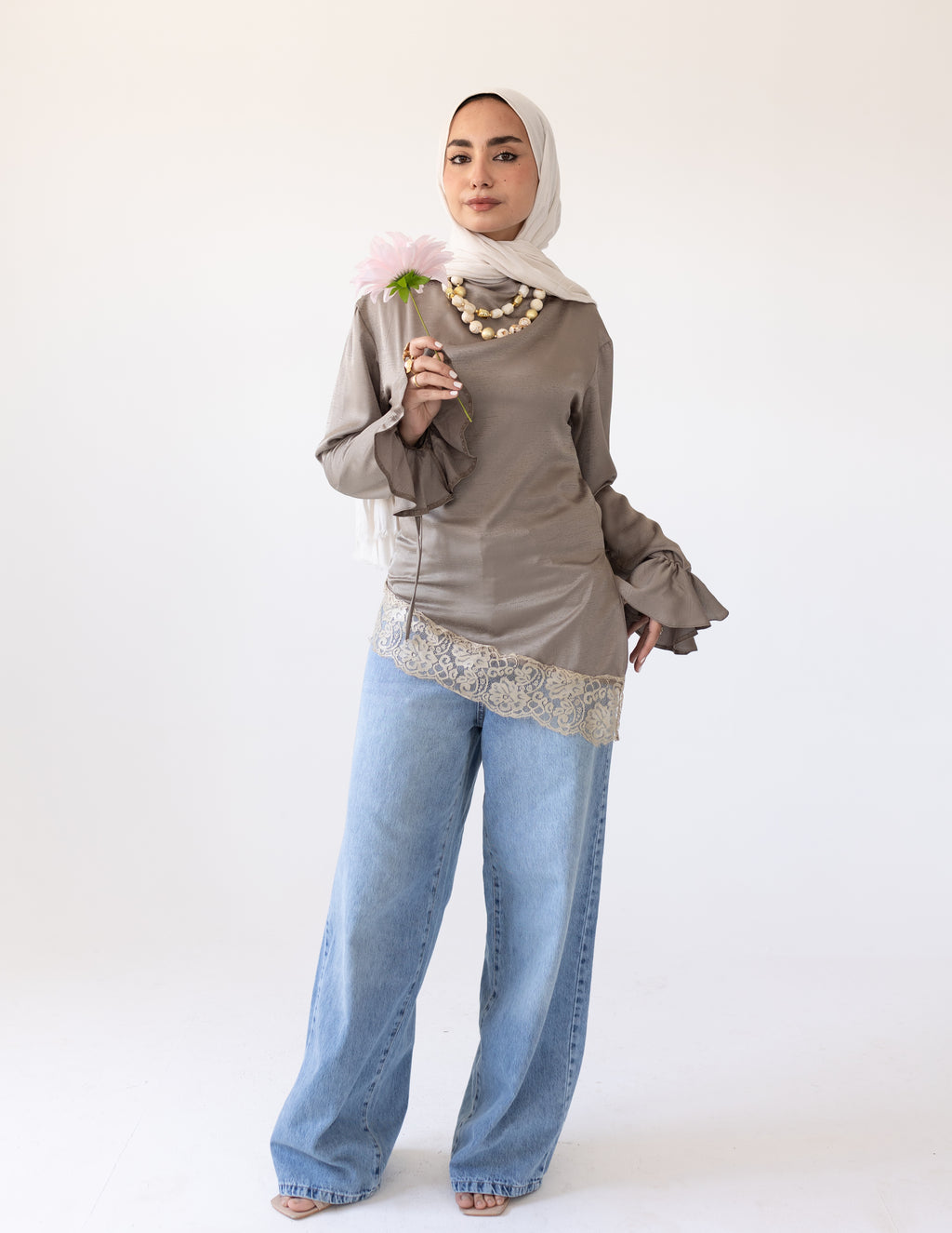 Rosalie Lace Blouse _Olive