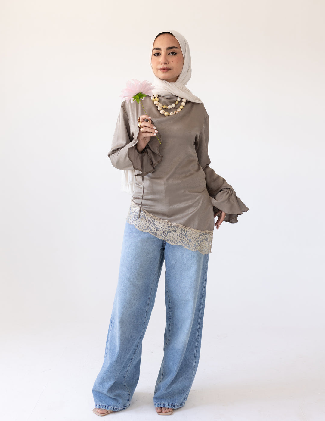 Rosalie Lace Blouse _Olive