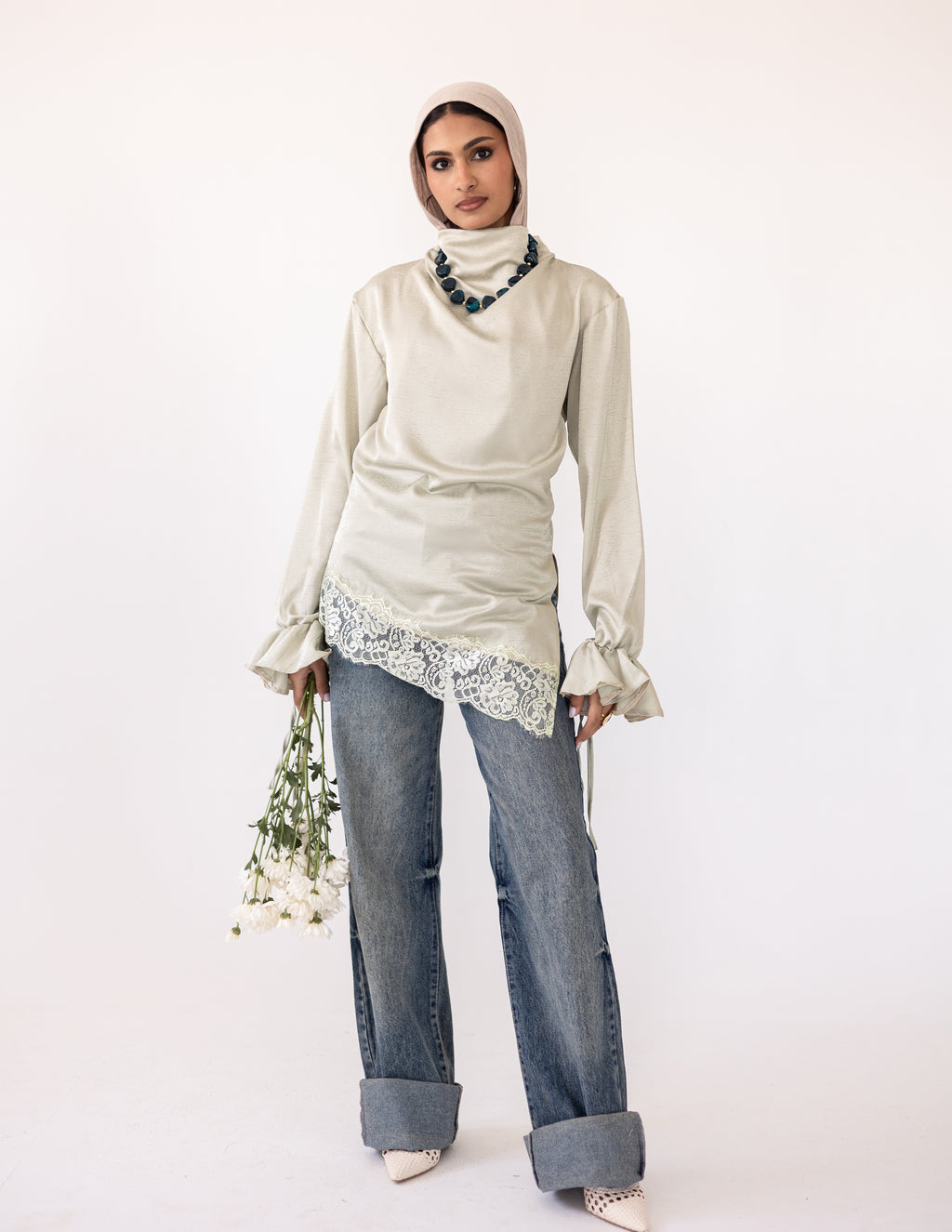 Rosalie Lace Blouse _Light Green