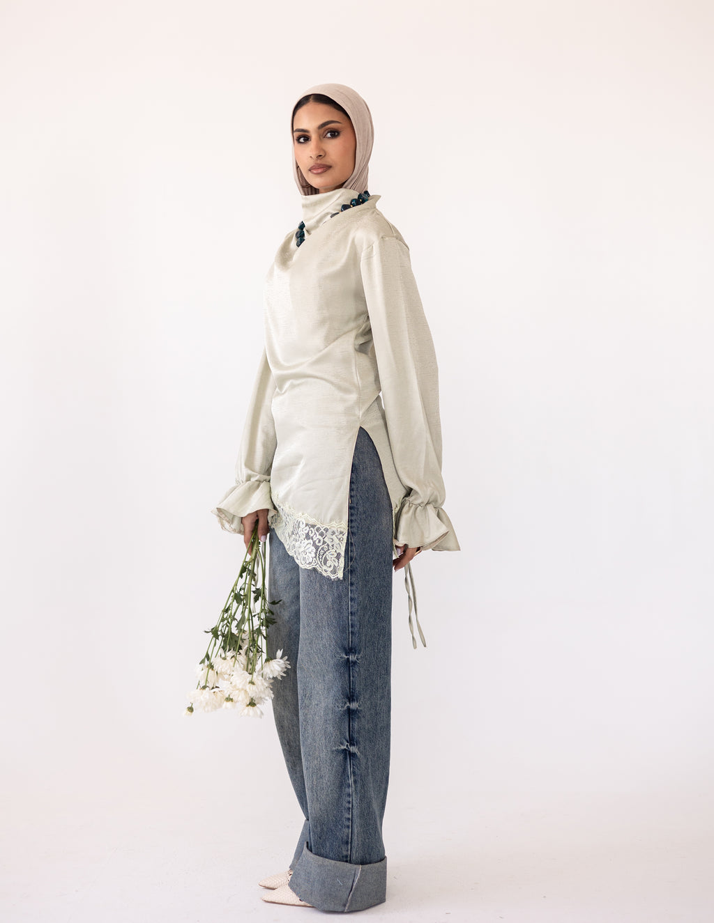 Rosalie Lace Blouse _Light Green