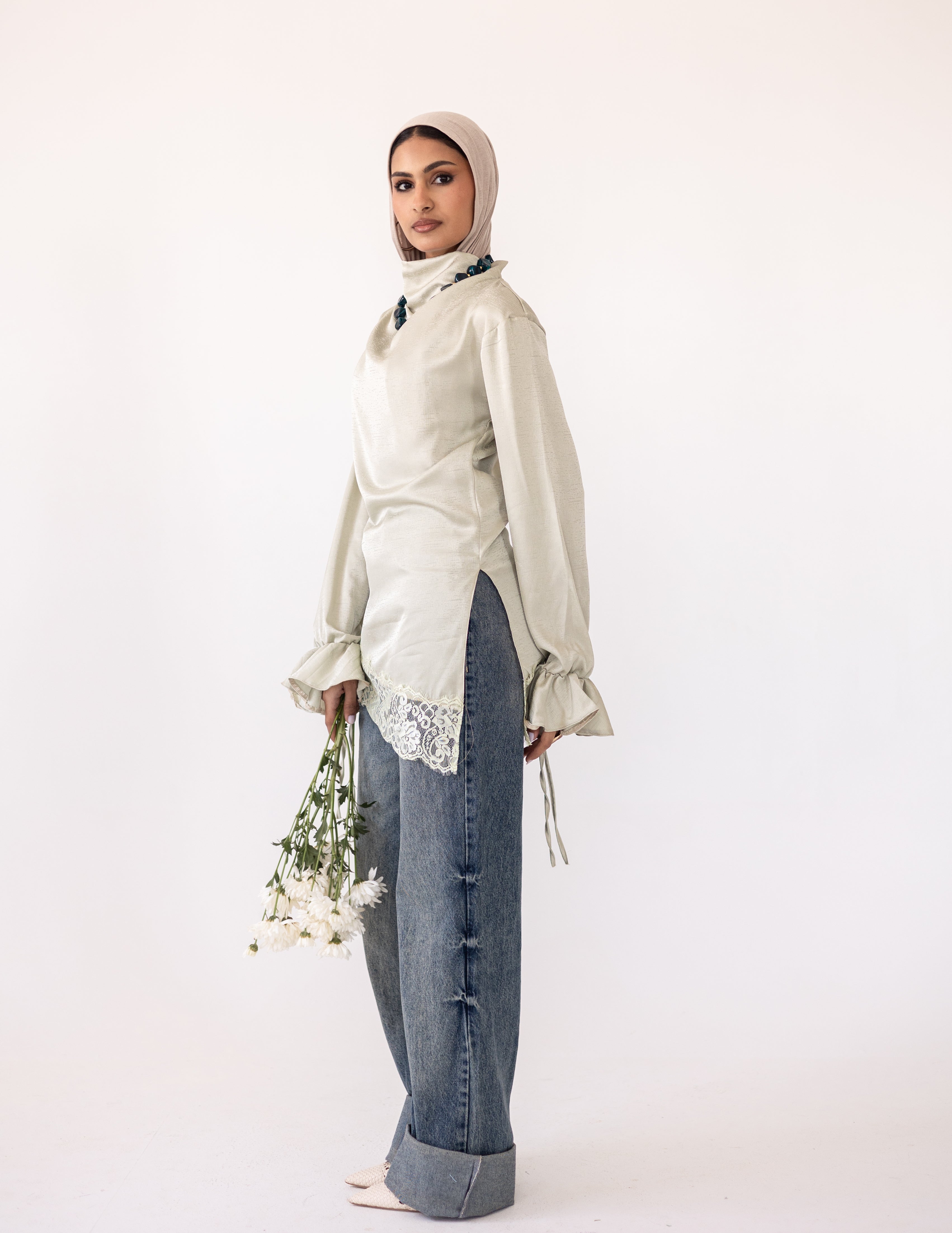 Rosalie Lace Blouse _Light Green