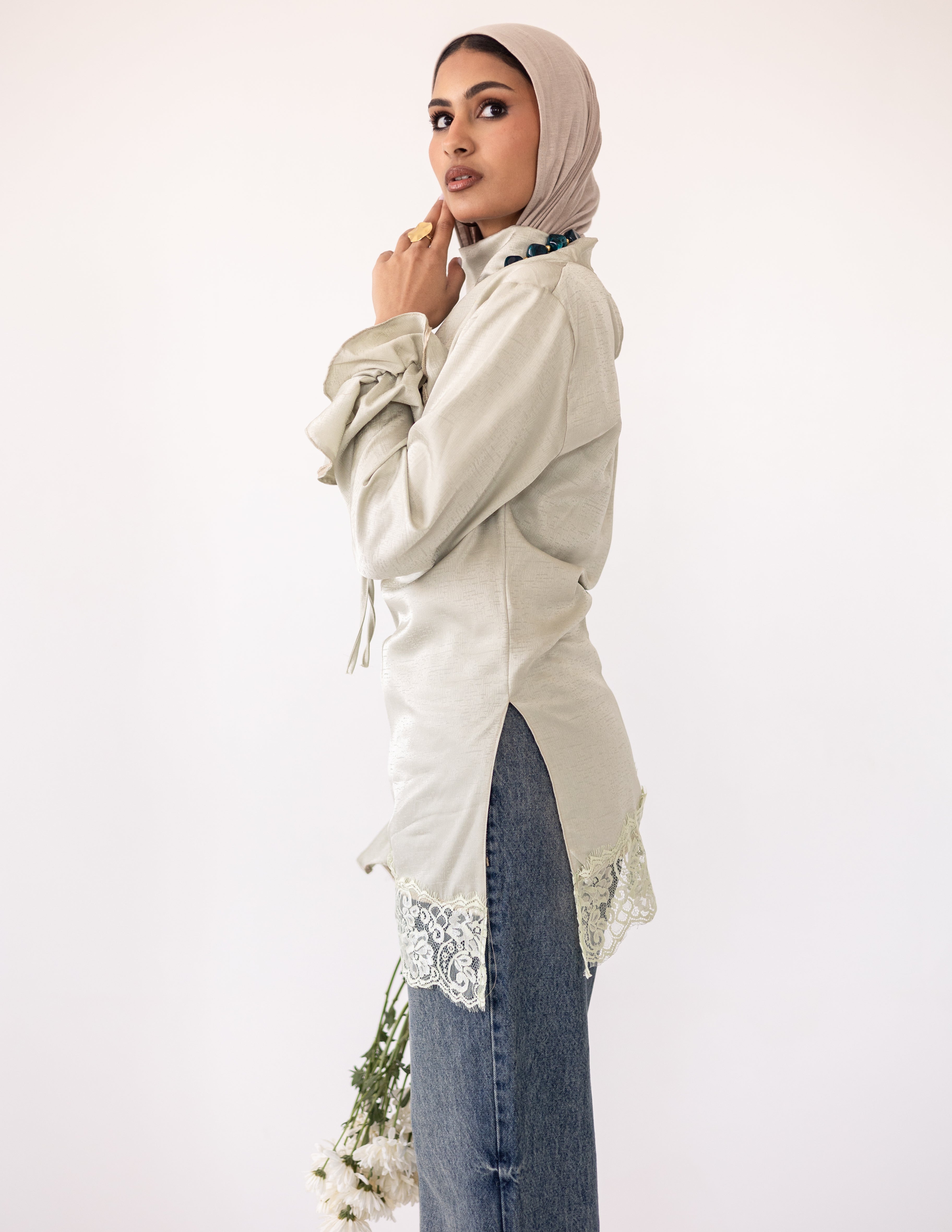 Rosalie Lace Blouse _Light Green
