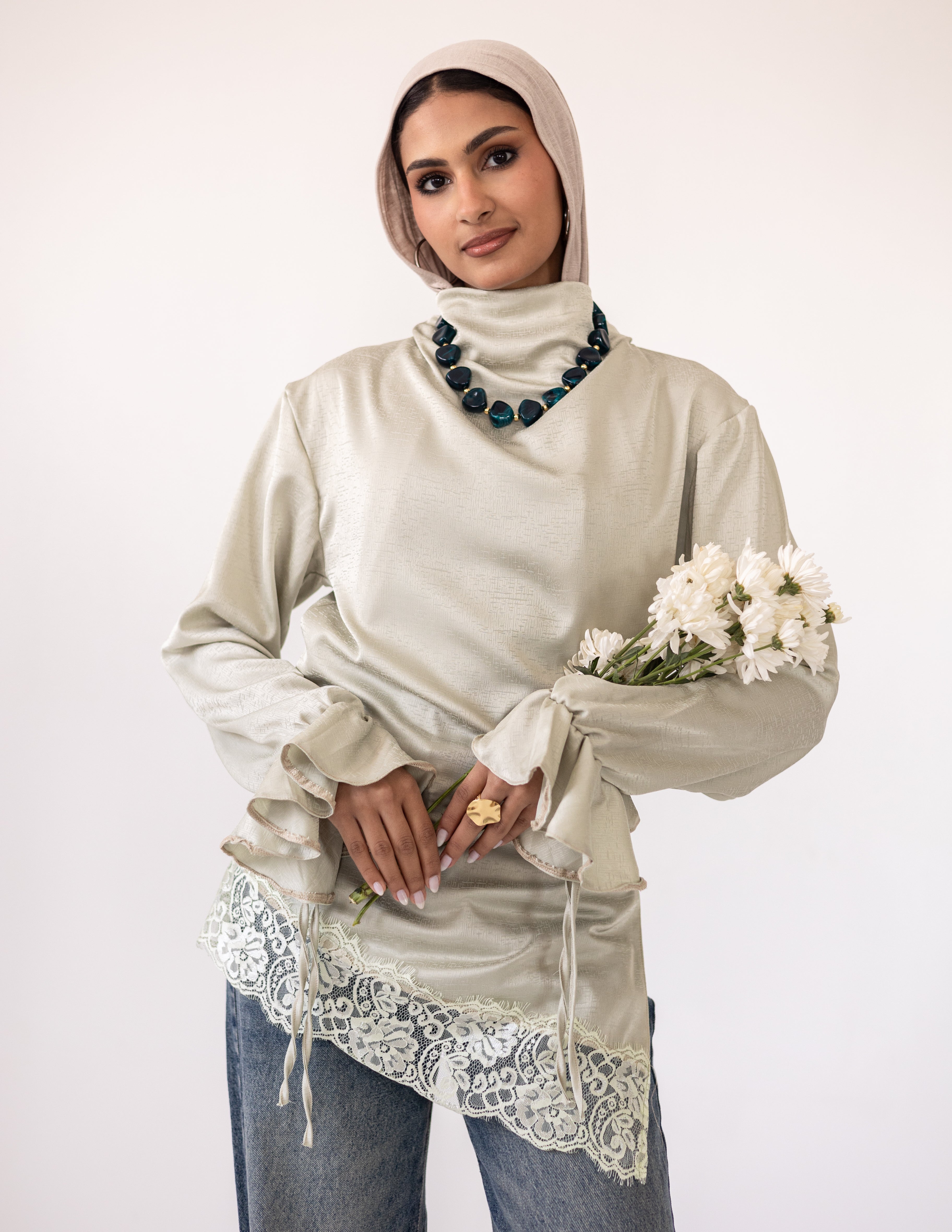 Rosalie Lace Blouse _Light Green