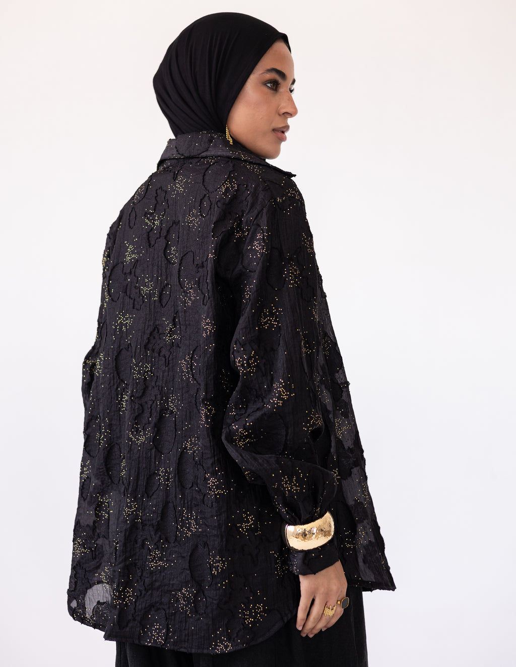 Sheer Blush Shirt — Black