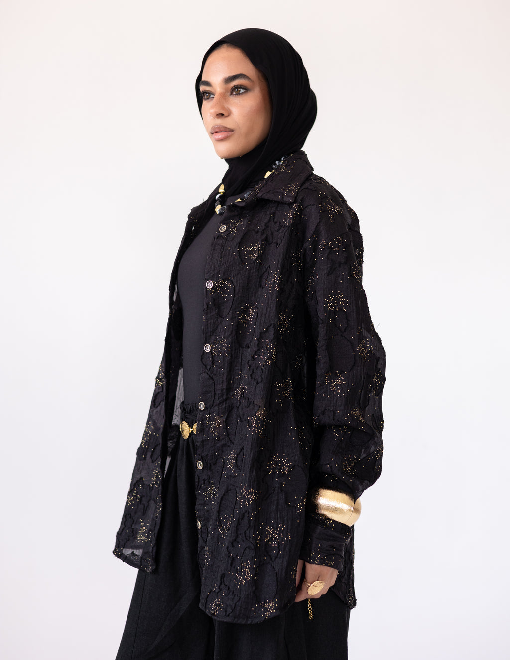 Sheer Blush Shirt — Black