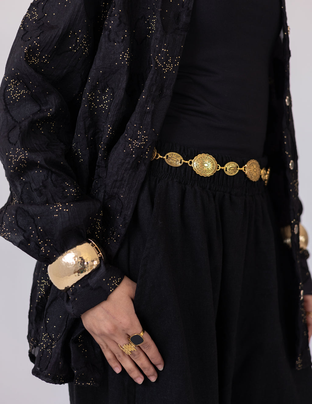 Sheer Blush Shirt — Black