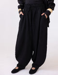 Linen Balloon Fit — Black