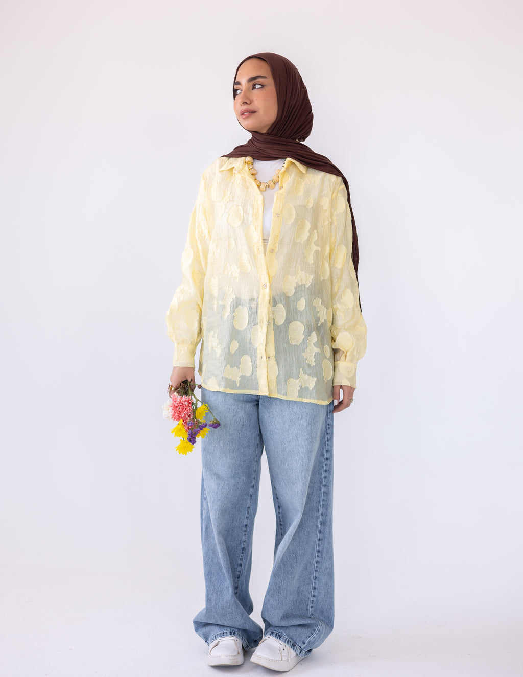 Sheer Blush Shirt — Yellow