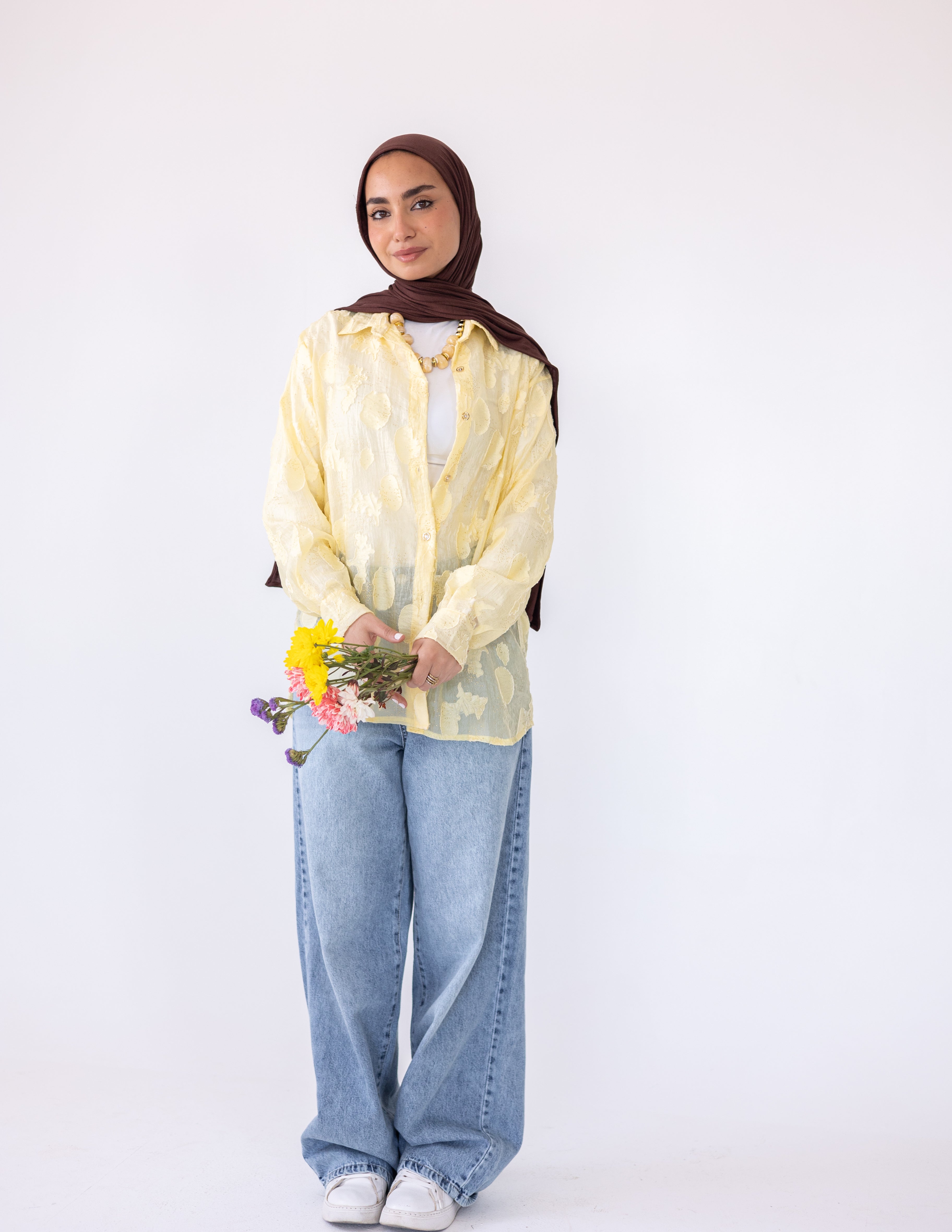 Sheer Blush Shirt — Yellow