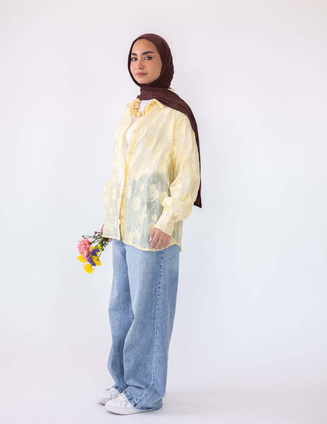 Sheer Blush Shirt — Yellow