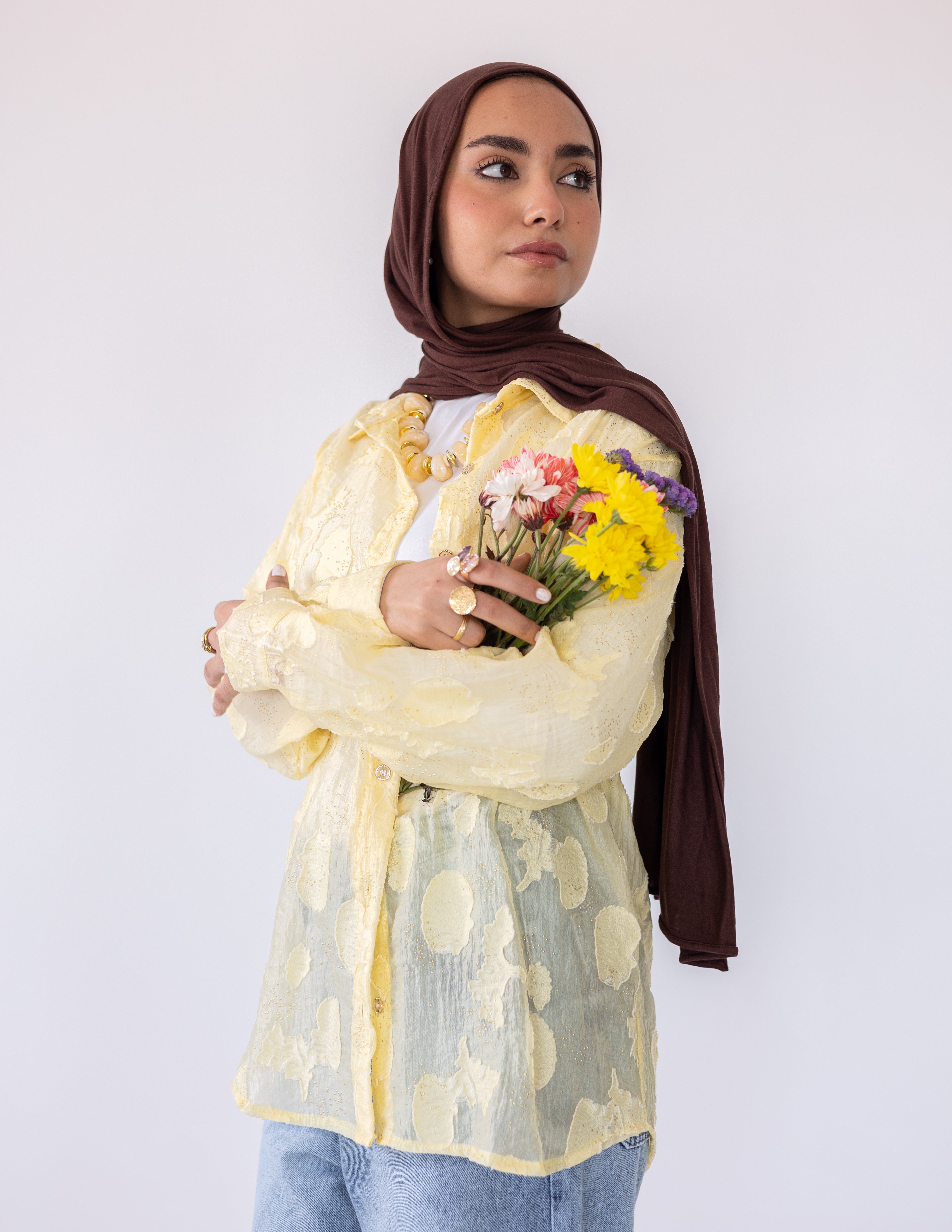 Sheer Blush Shirt — Yellow
