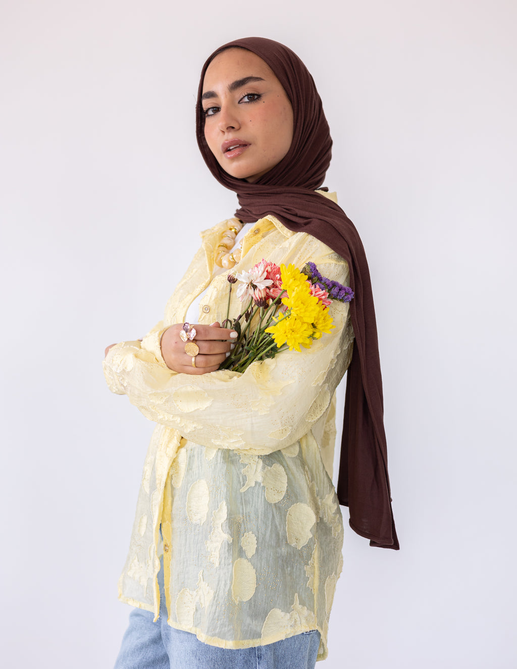 Sheer Blush Shirt — Yellow