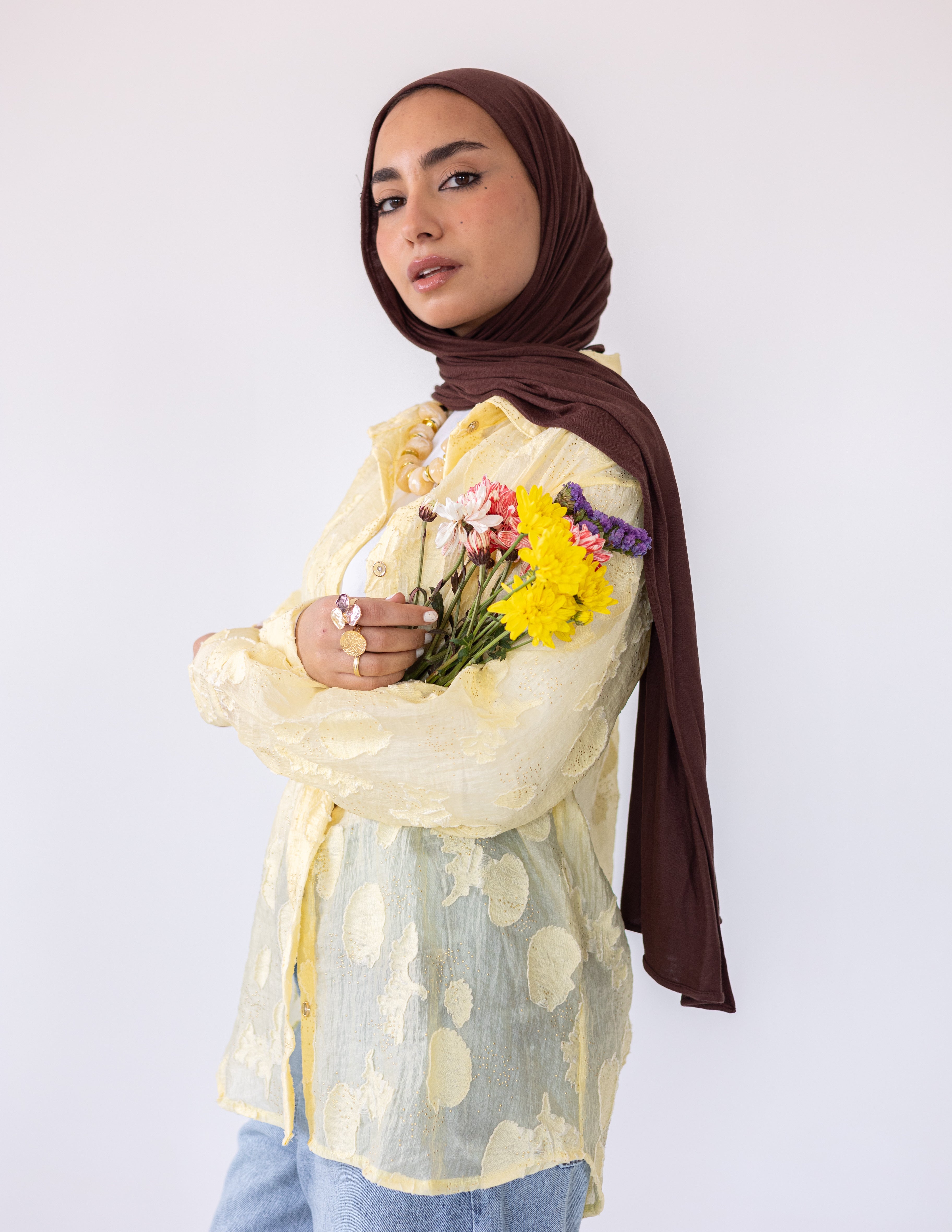 Sheer Blush Shirt — Yellow