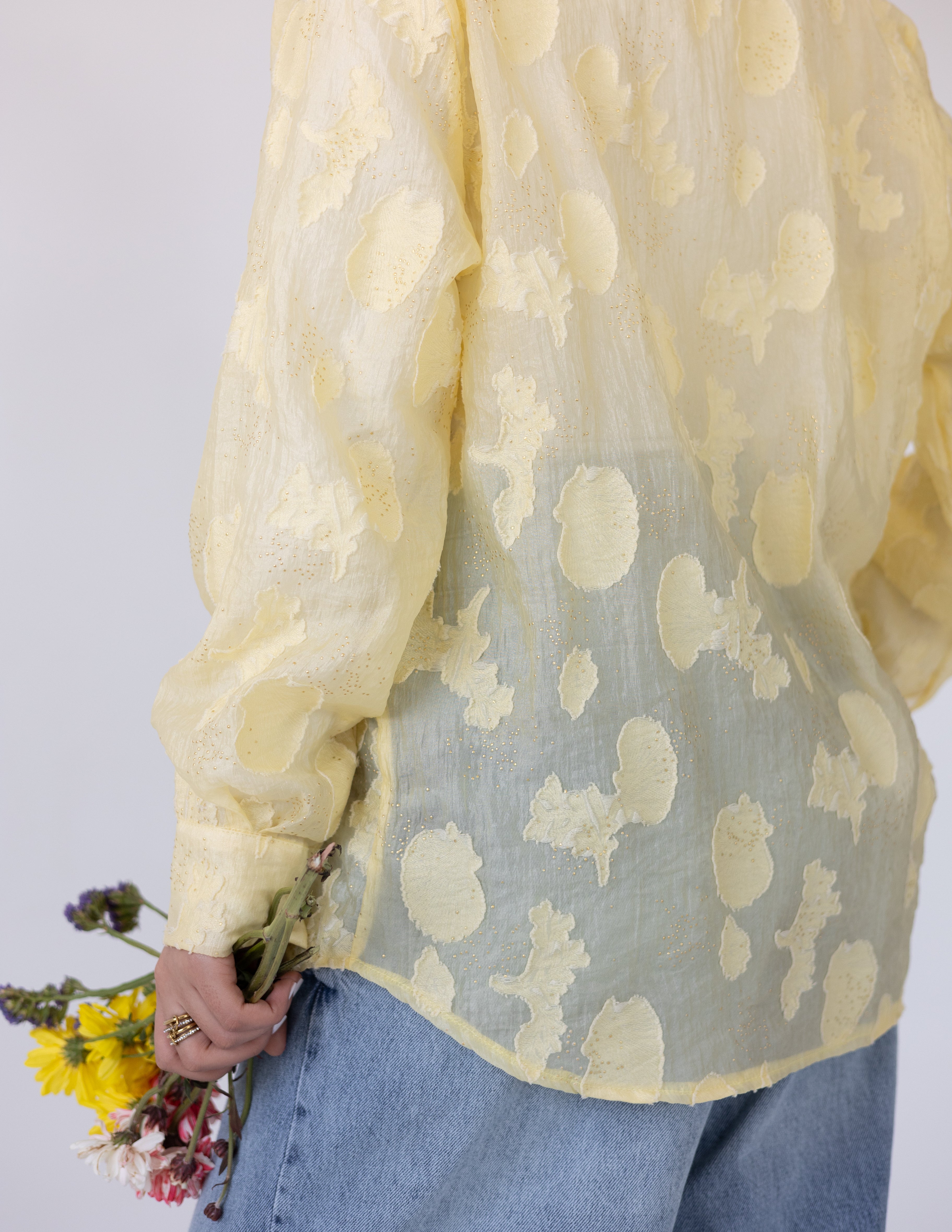 Sheer Blush Shirt — Yellow