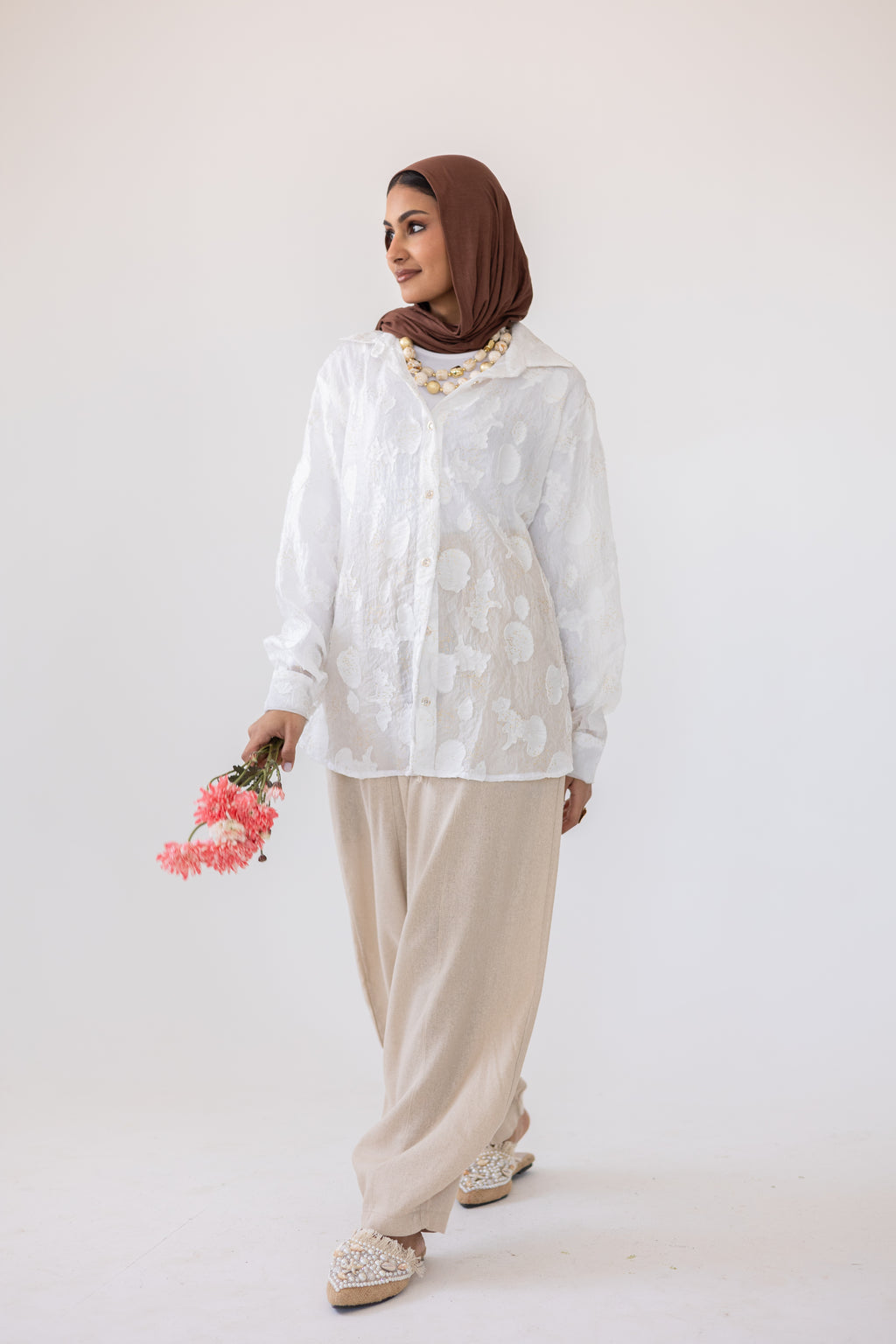 Sheer Blush Shirt — Off-White