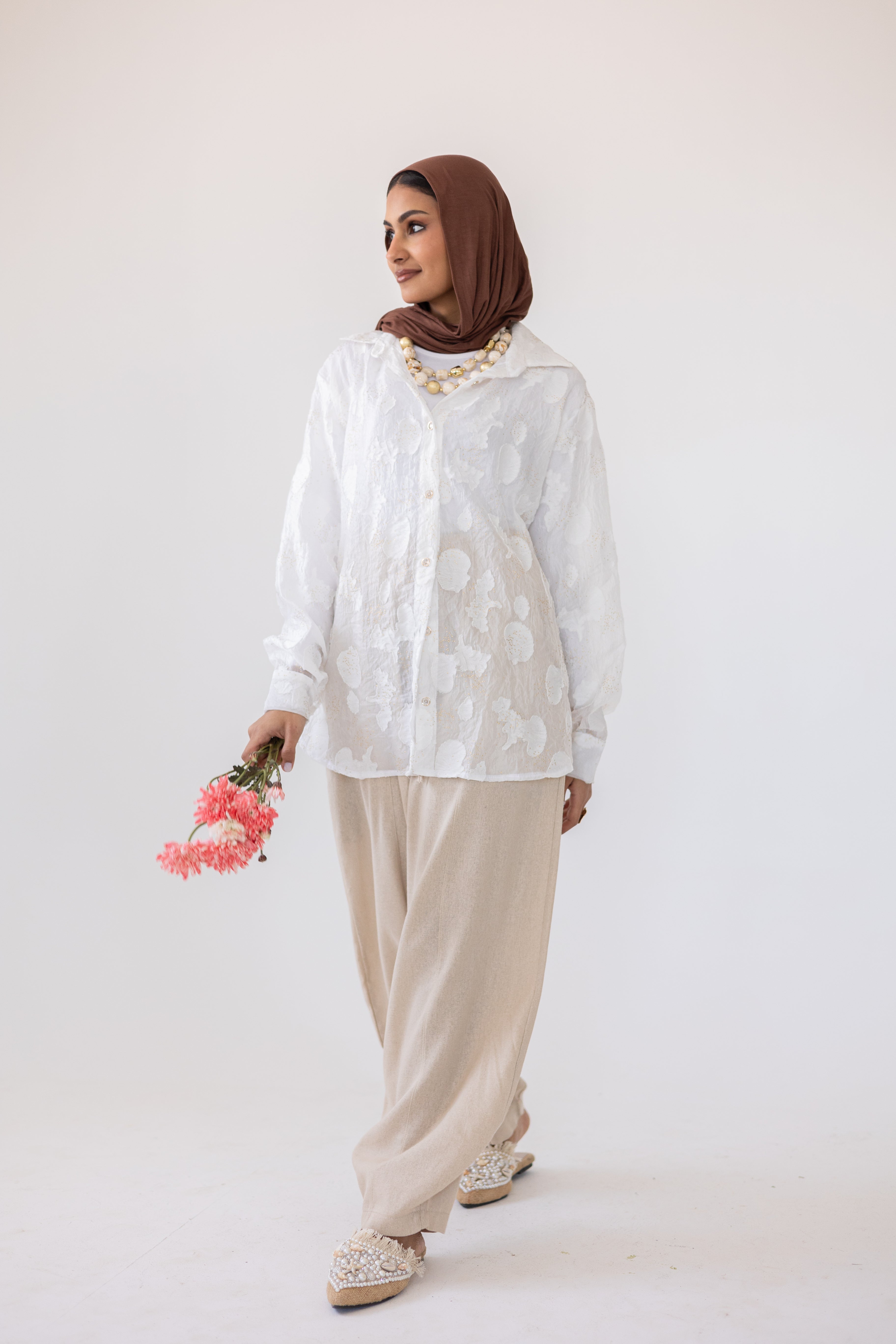 Sheer Blush Shirt — Off-White