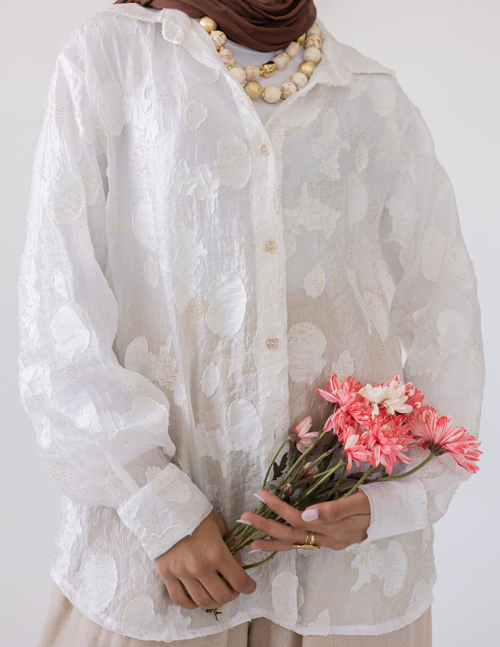 Sheer Blush Shirt — Off-White