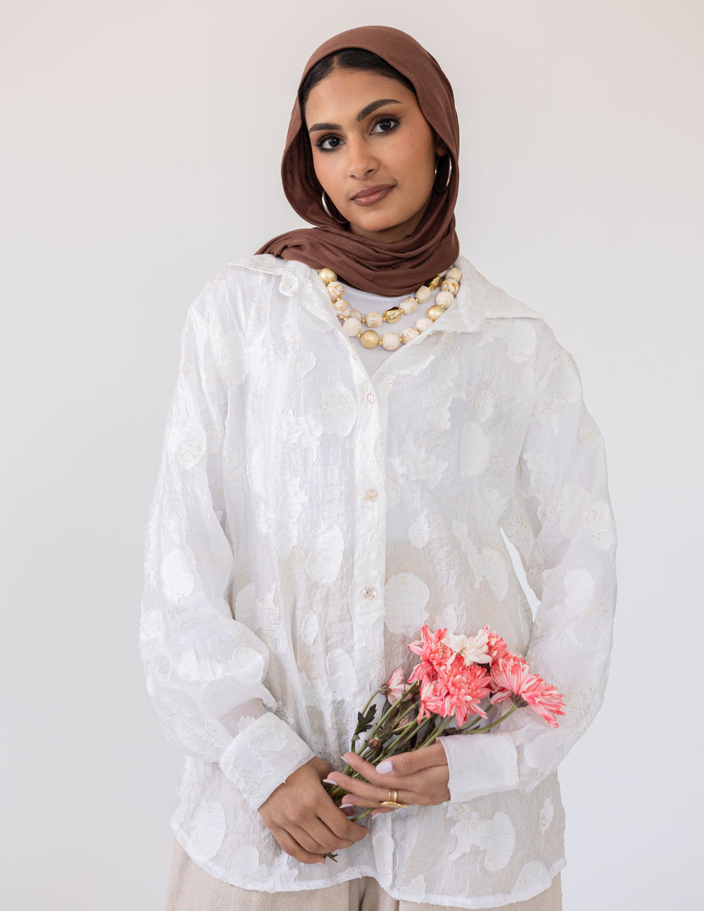 Sheer Blush Shirt — Off-White