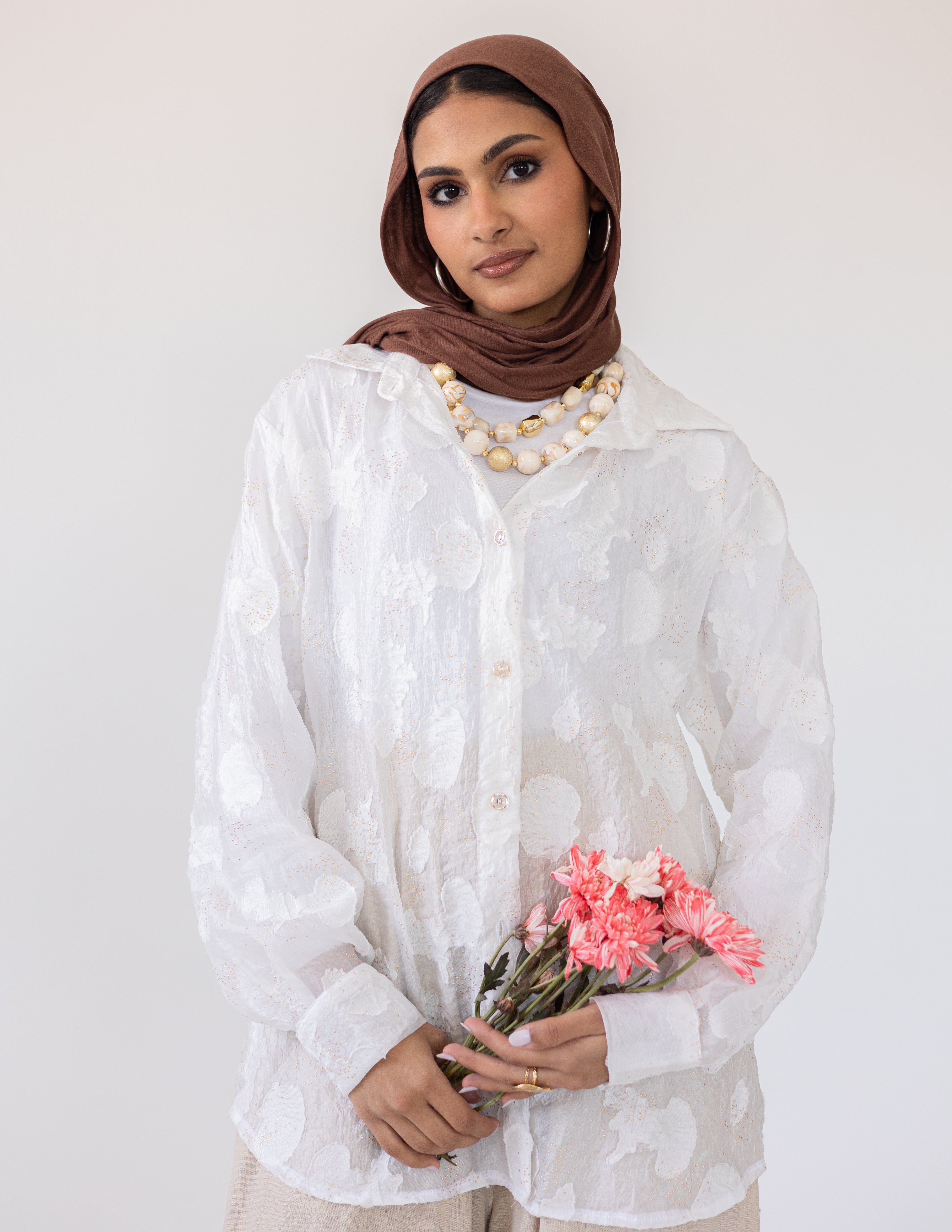 Sheer Blush Shirt — Off-White