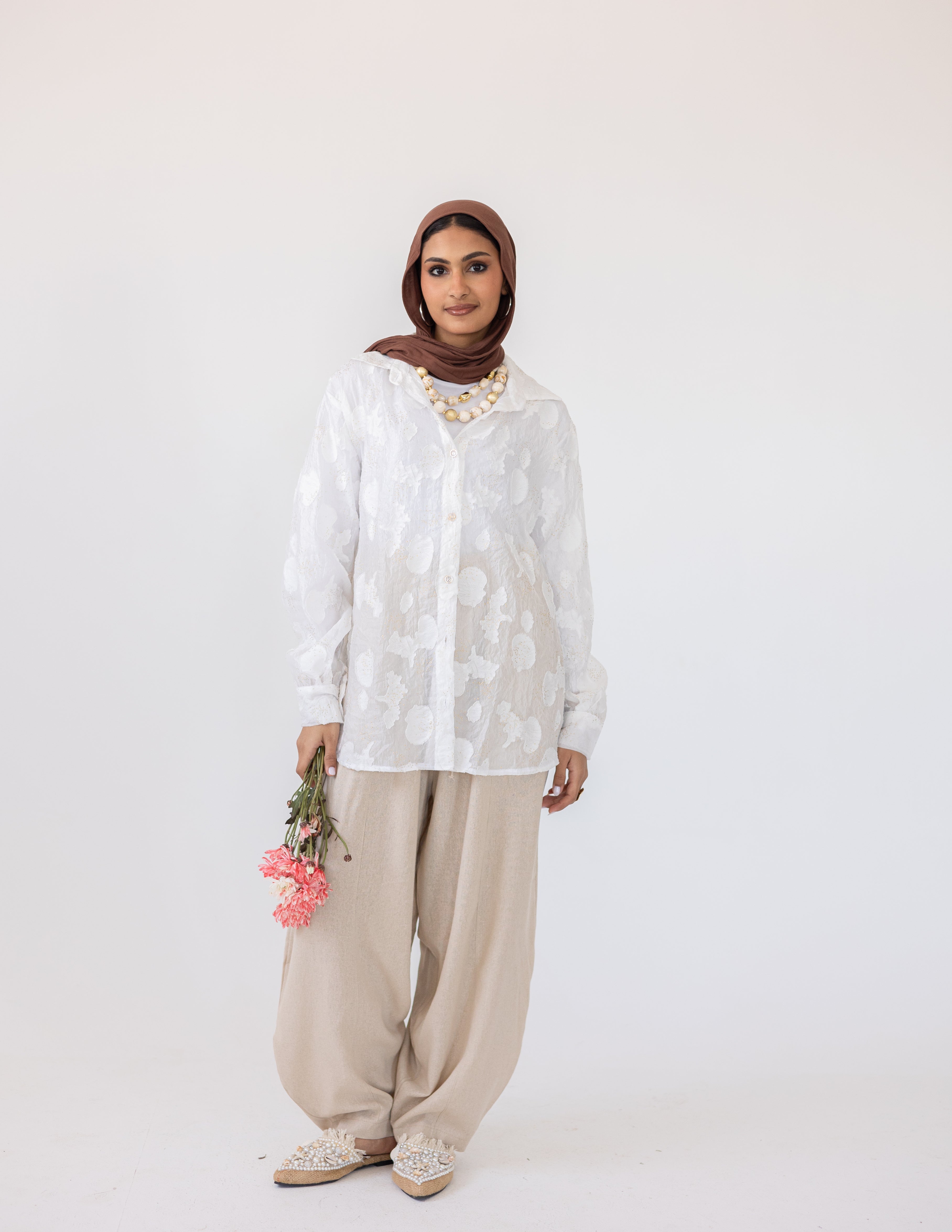 Sheer Blush Shirt — Off-White