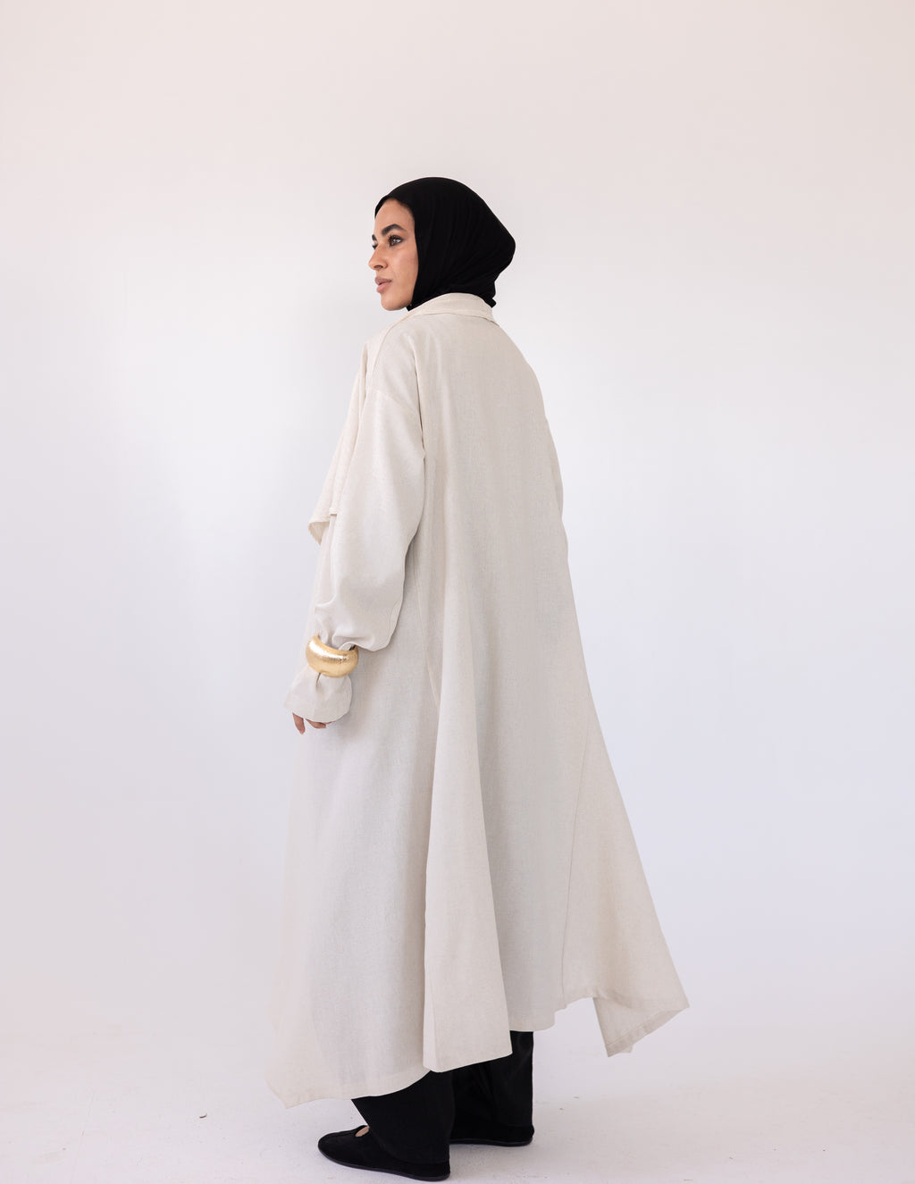 Zyra linen cardigan — Beige