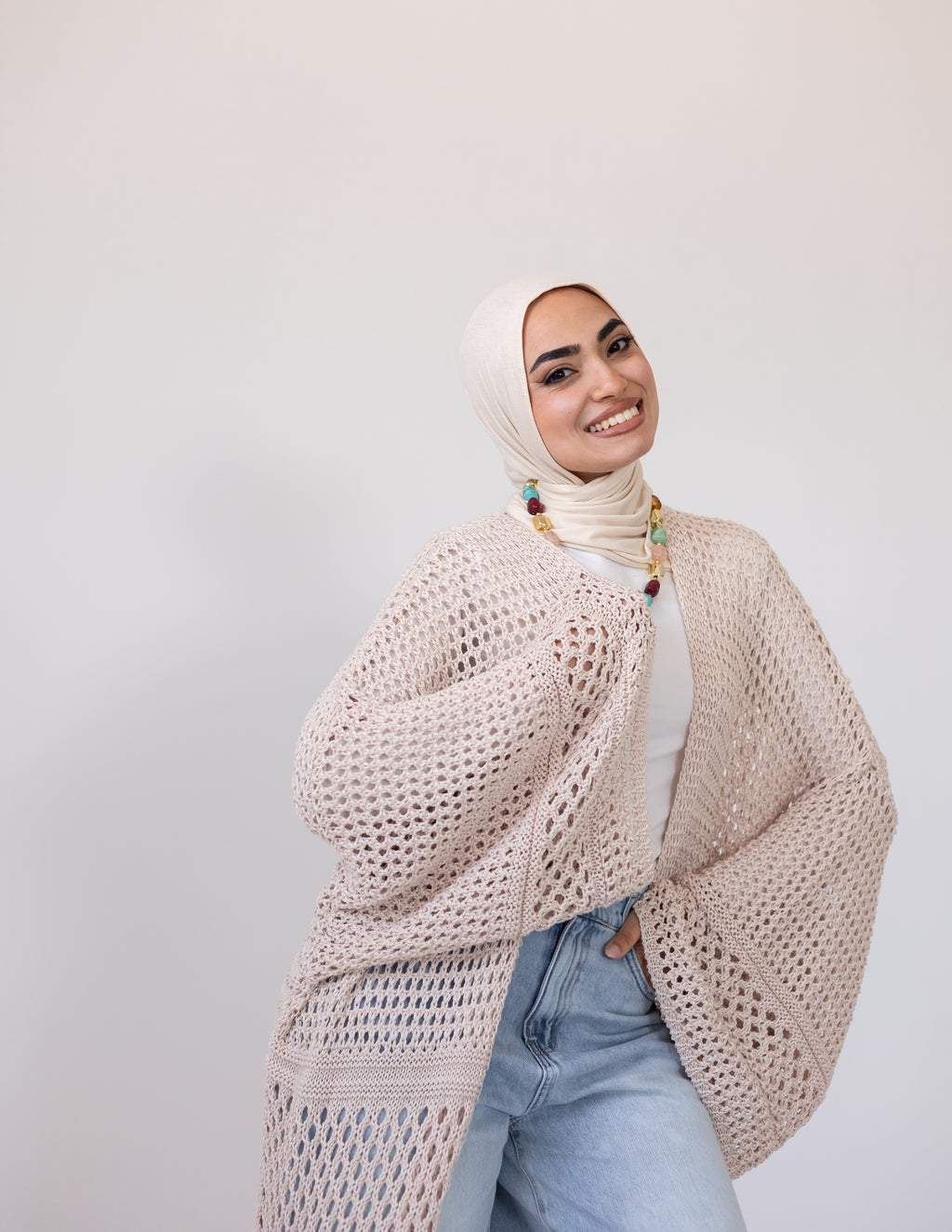 Peony Cardigan — Dusty Pink