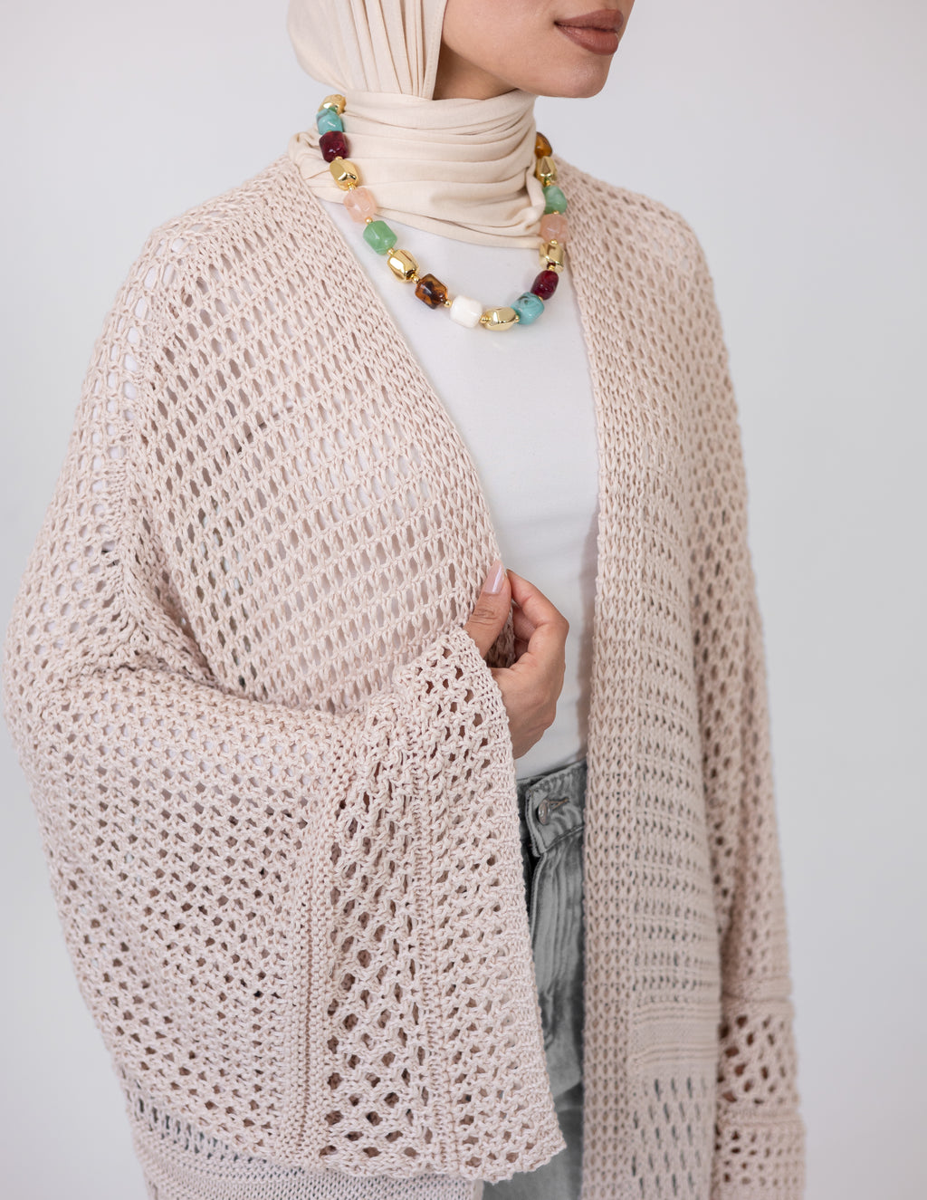 Peony Cardigan — Dusty Pink