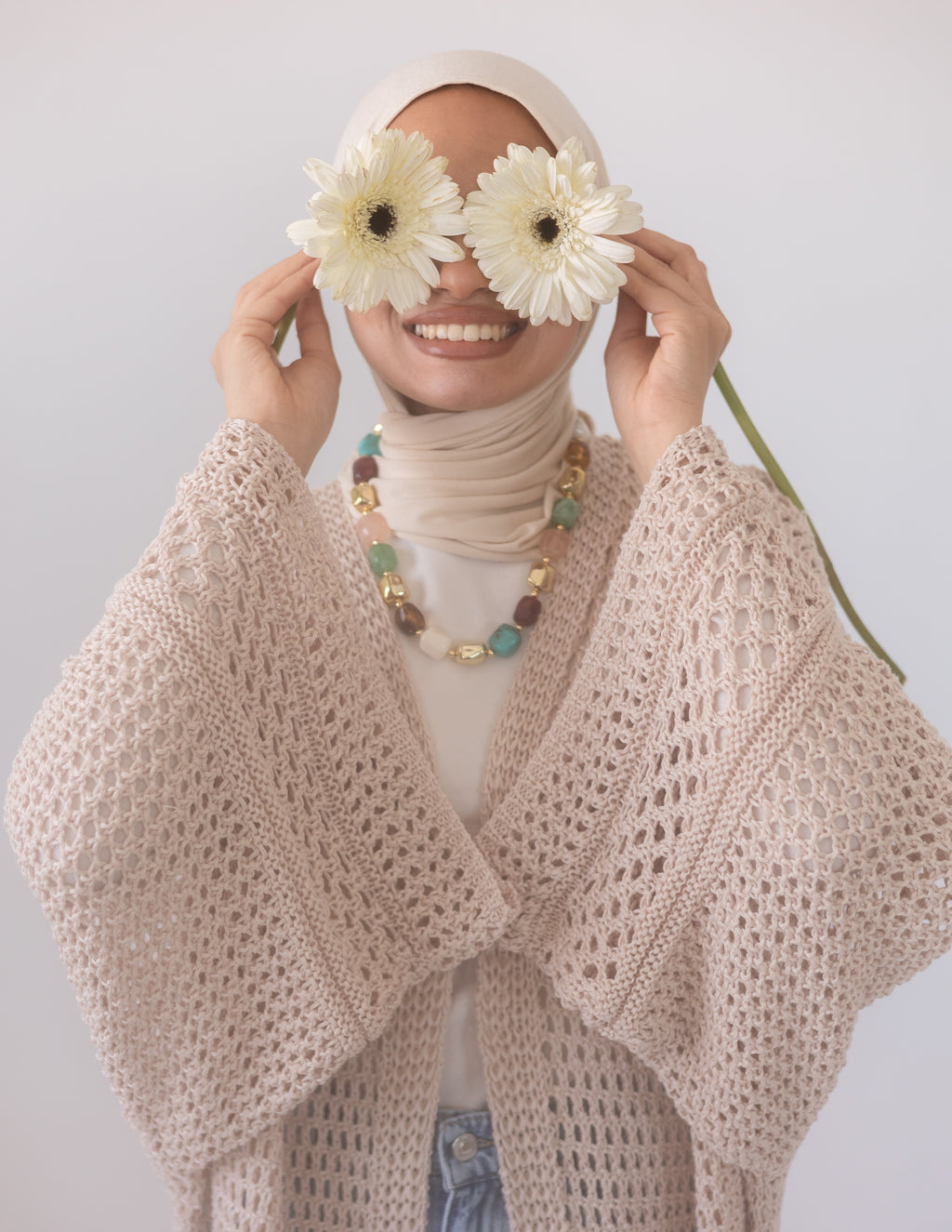Peony Cardigan — Dusty Pink
