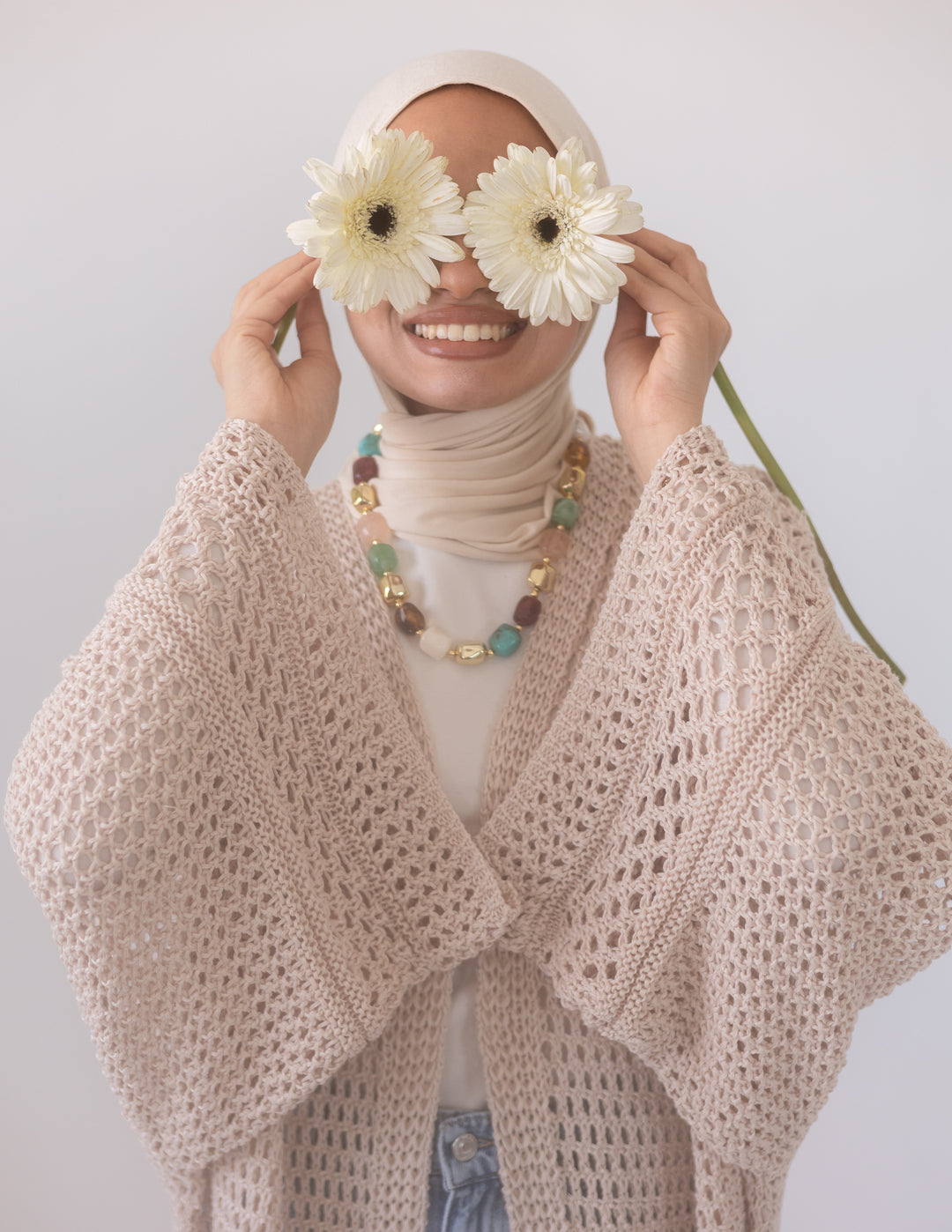 Peony Cardigan — Dusty Pink