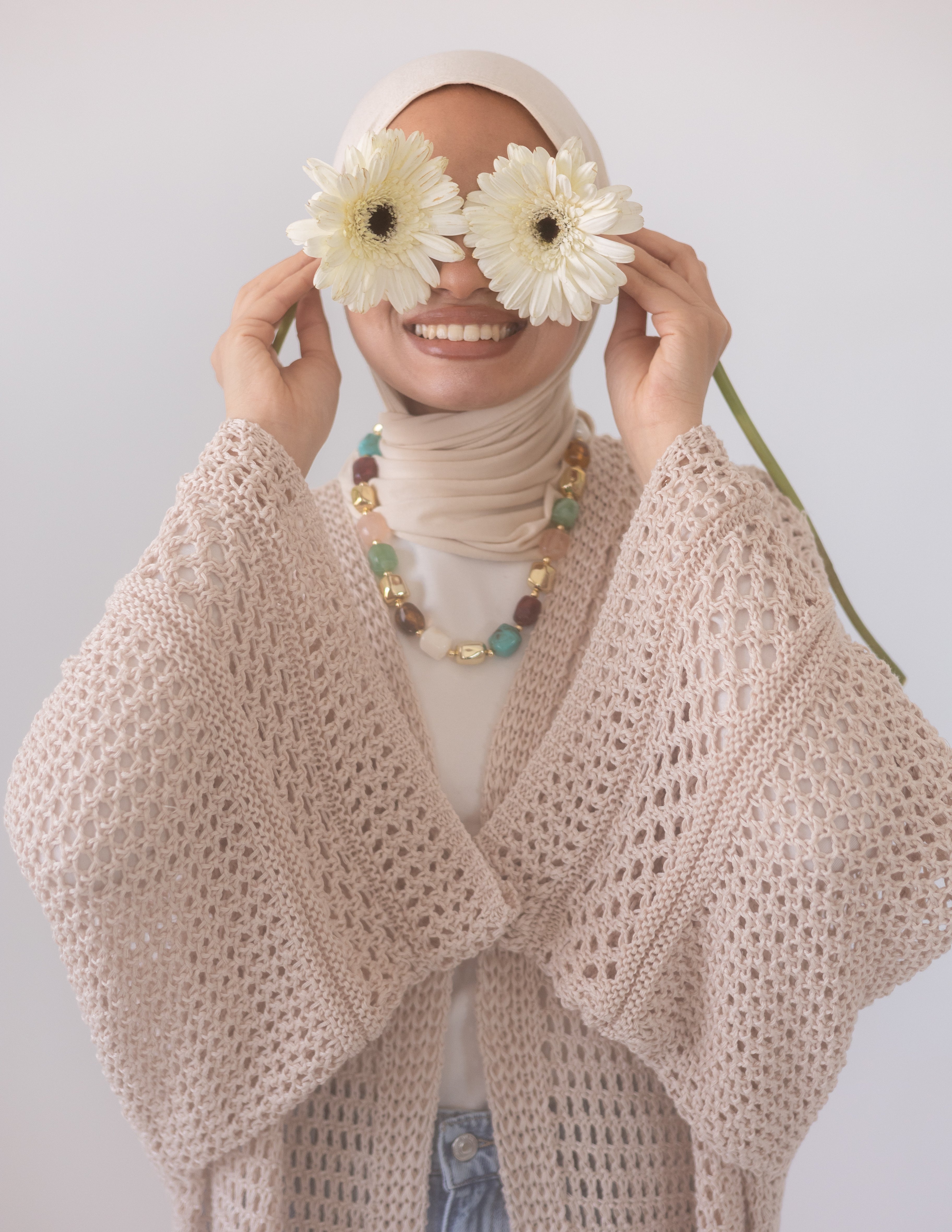 Peony Cardigan — Dusty Pink