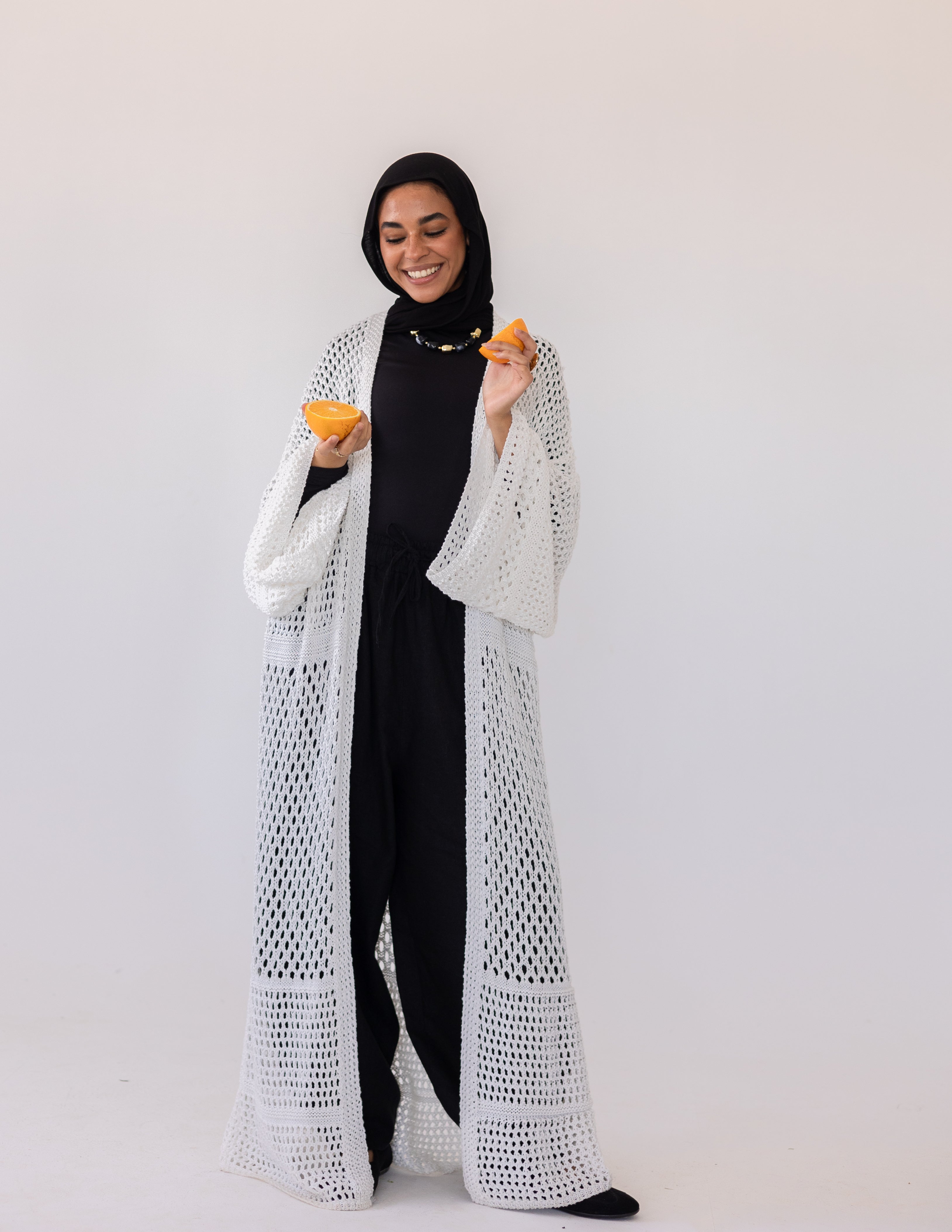 Peony Cardigan — White