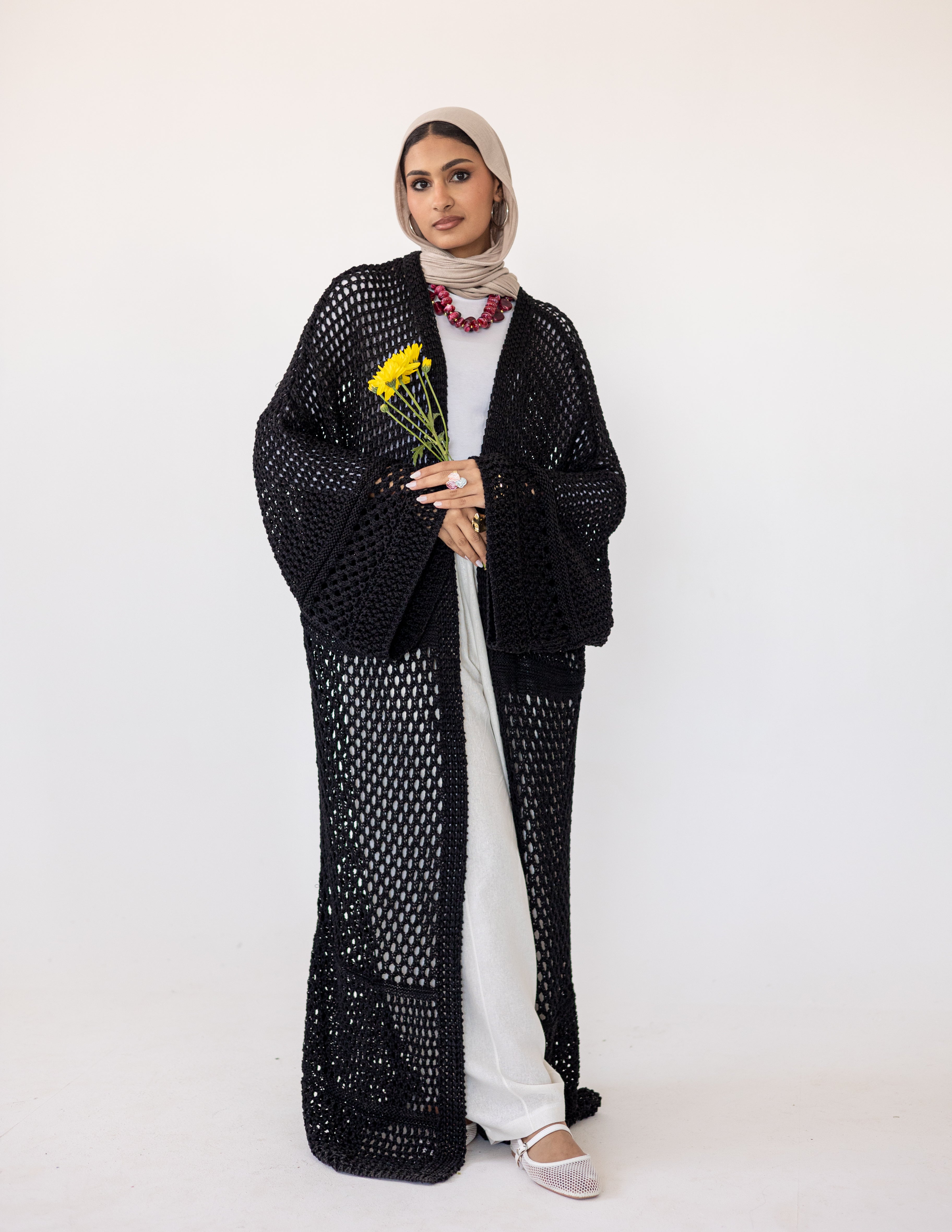 Peony Cardigan — Black