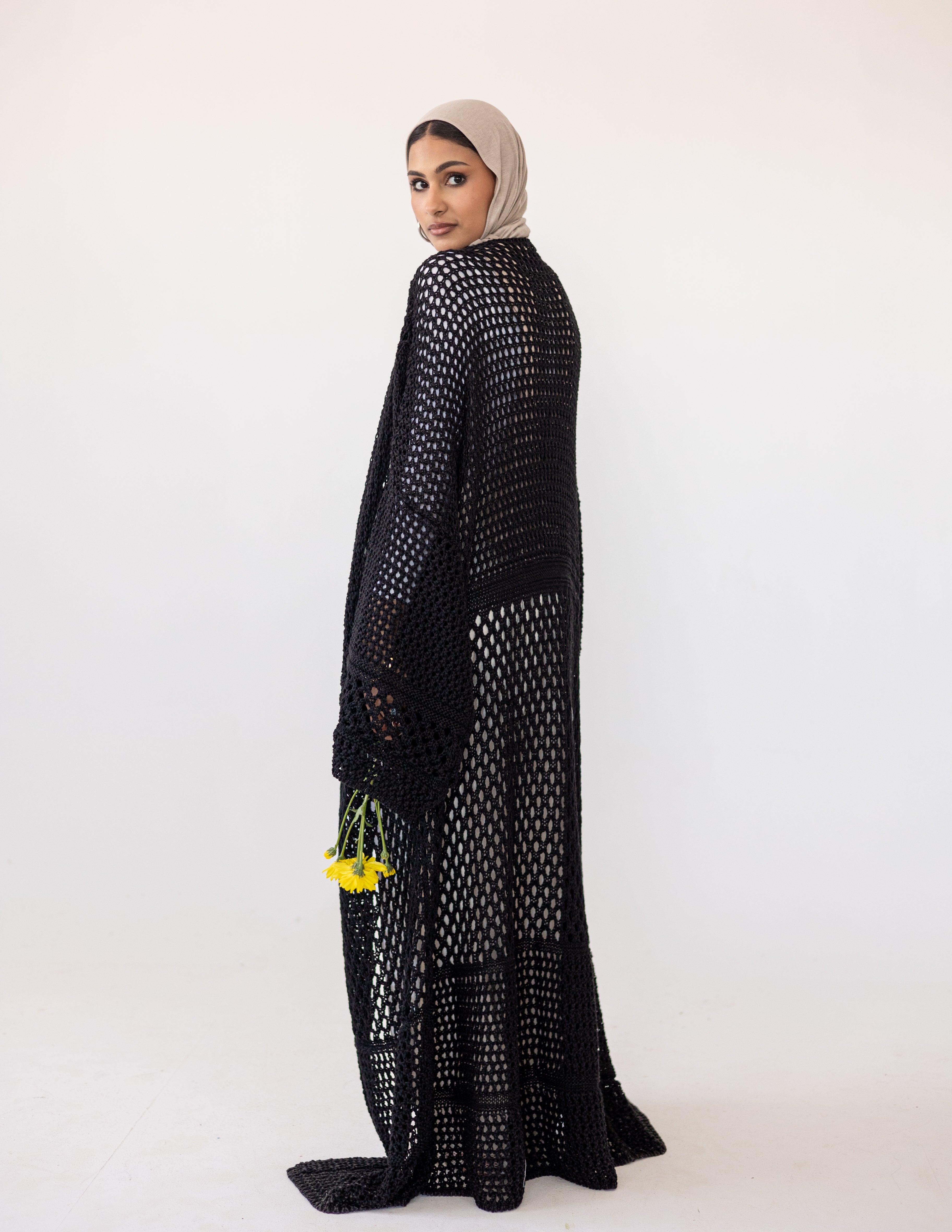 Peony Cardigan — Black