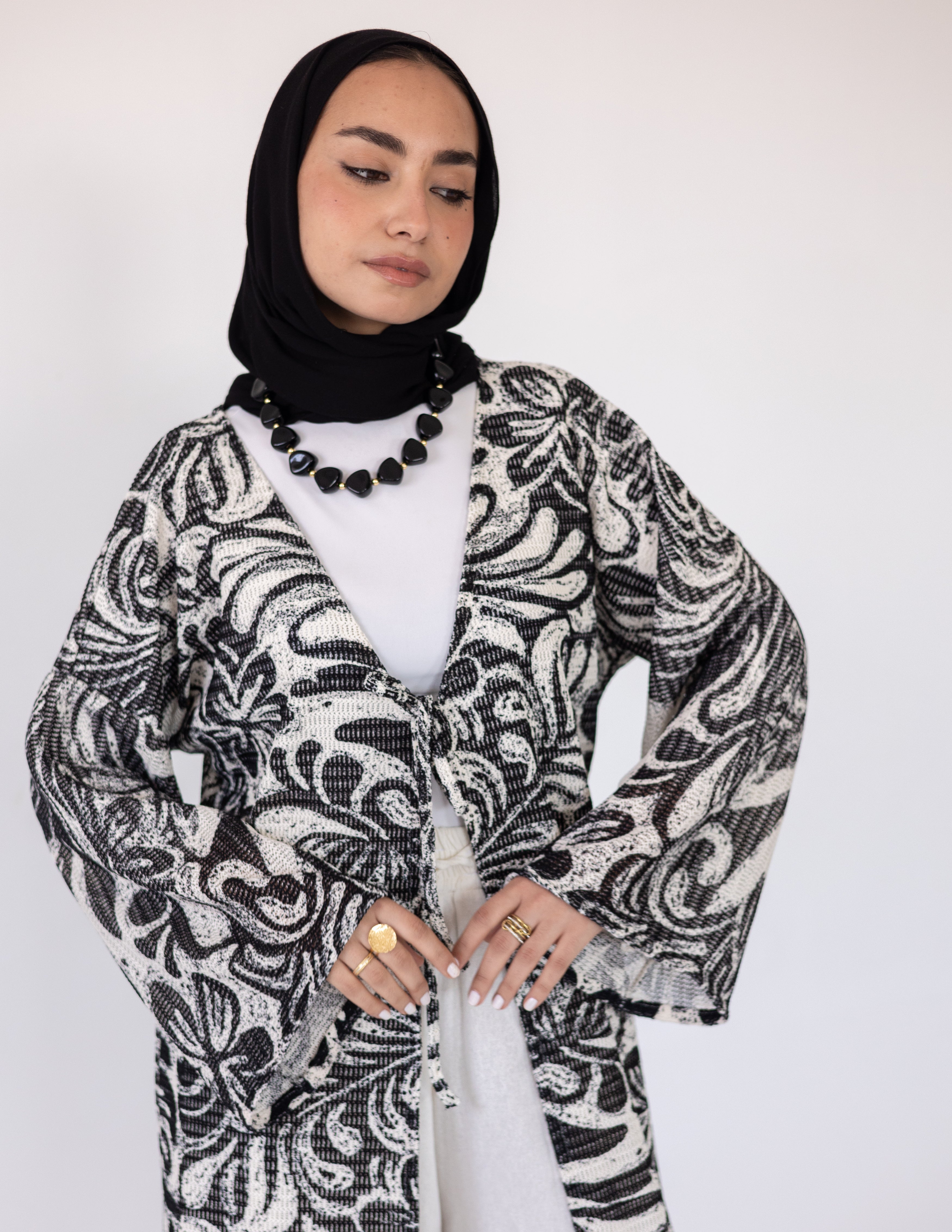 Coral Reef Cardigan — Black